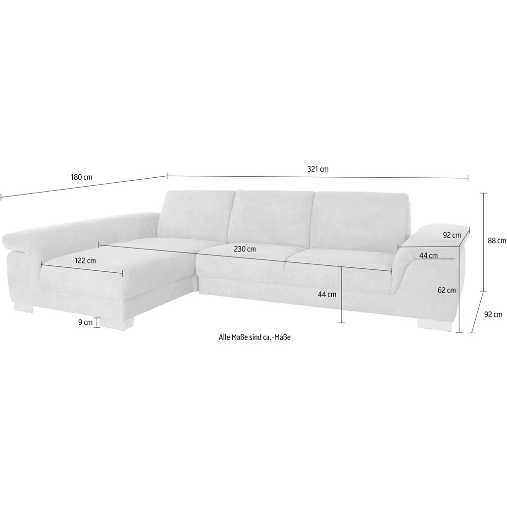 DOMO collection Ecksofa »Caleri L-Form«