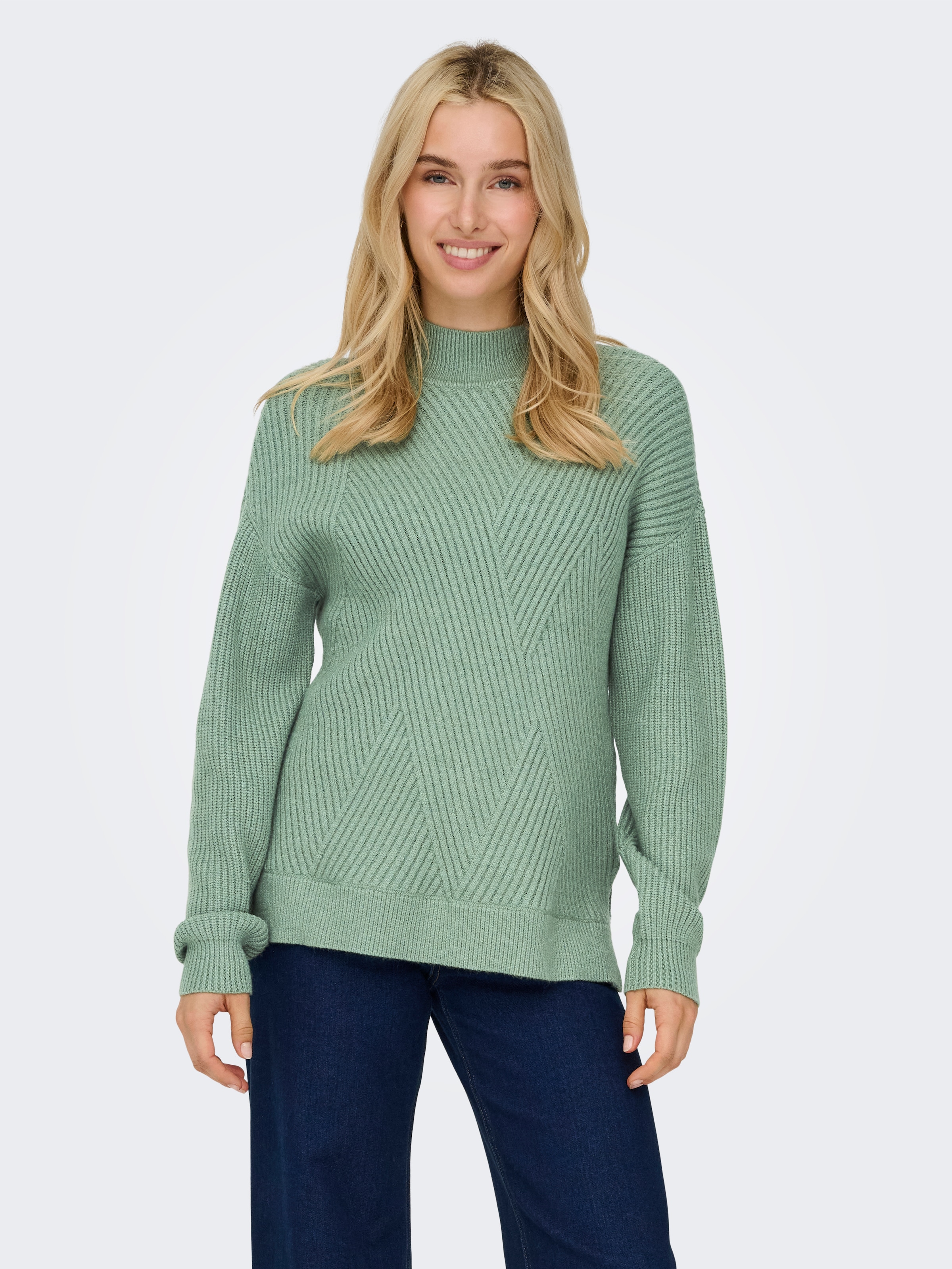 ONLY Strickpullover "ONLNELI LS HIGHNECK RIB PULLOVER EX KNT" günstig online kaufen