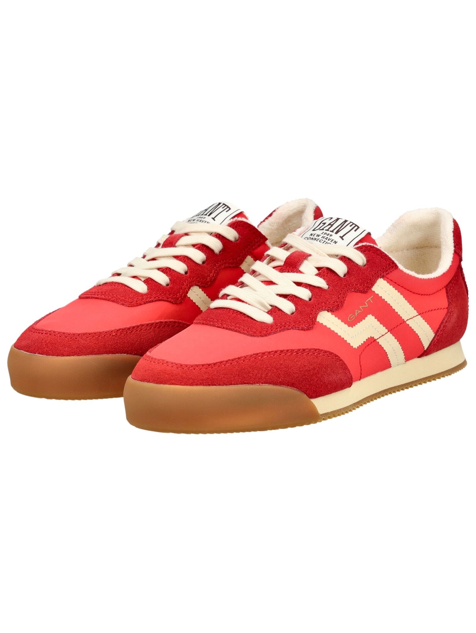 Sneaker GANT "Gant Sneaker Veloursleder/Textil", Damen, Gr. 39, rot, Textil, Veloursleder, Schuhe Sneaker 6