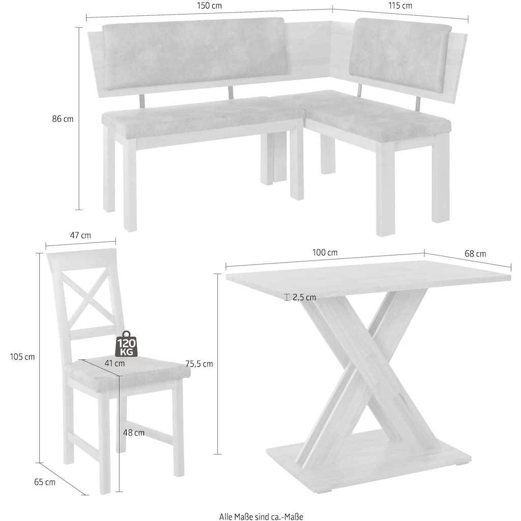 Home affaire Eckbankgruppe »Bremen«, (Set, 4 tlg.)