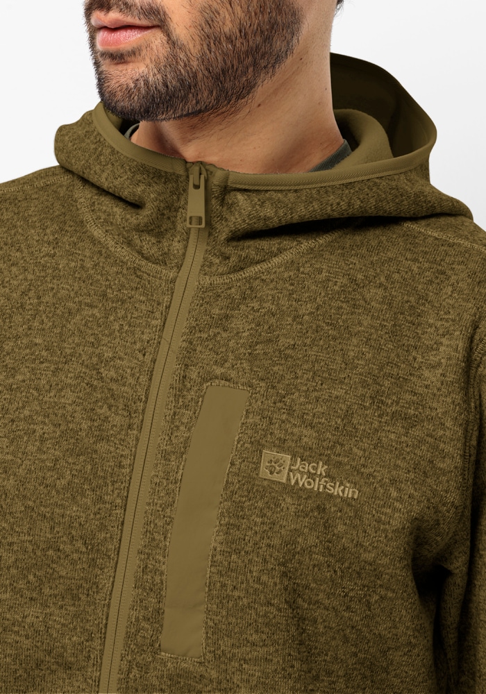 Jack Wolfskin Fleecejacke »TANNENSPUR HOODED JKT M«, mit Kapuze