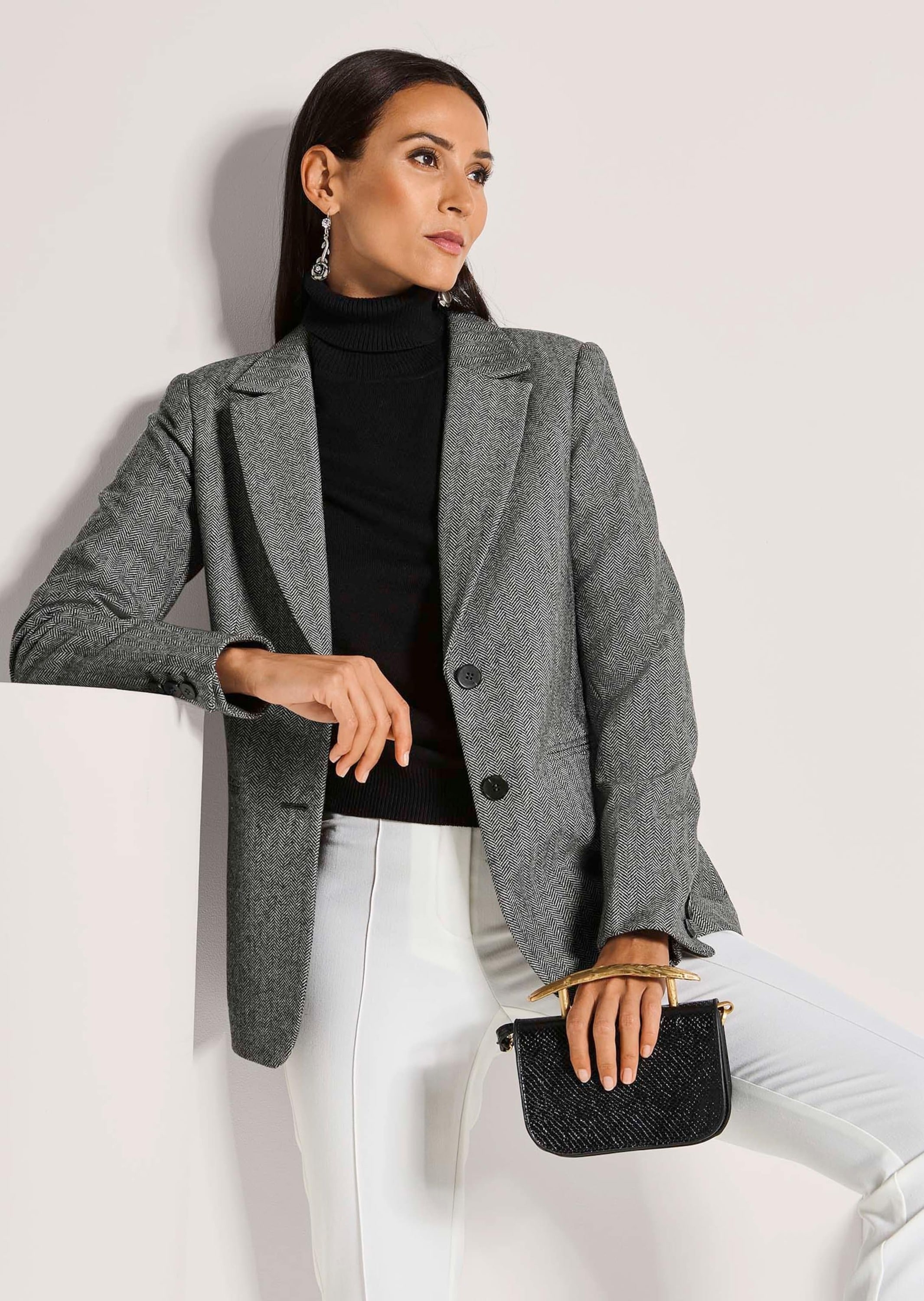 MADELEINE Jackenblazer »Blazer Eleganter Businessblazer mit Fischgratmuster«