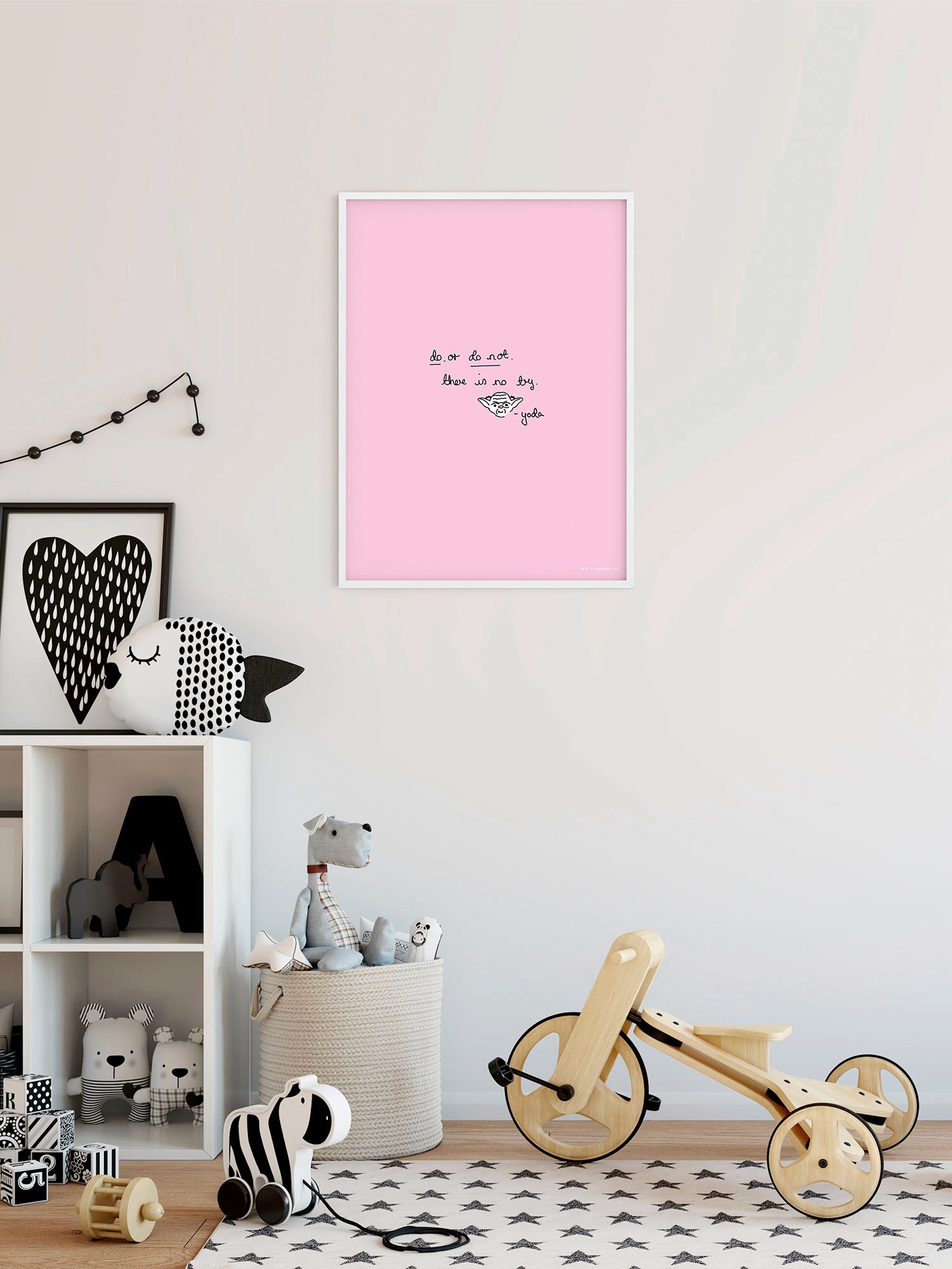 Komar Bild »Star Wars Quote Yoda Cute«, Disney, (1 St.), Wandbild zur Dekoration im Kinderzimmer - ohne Rahmen