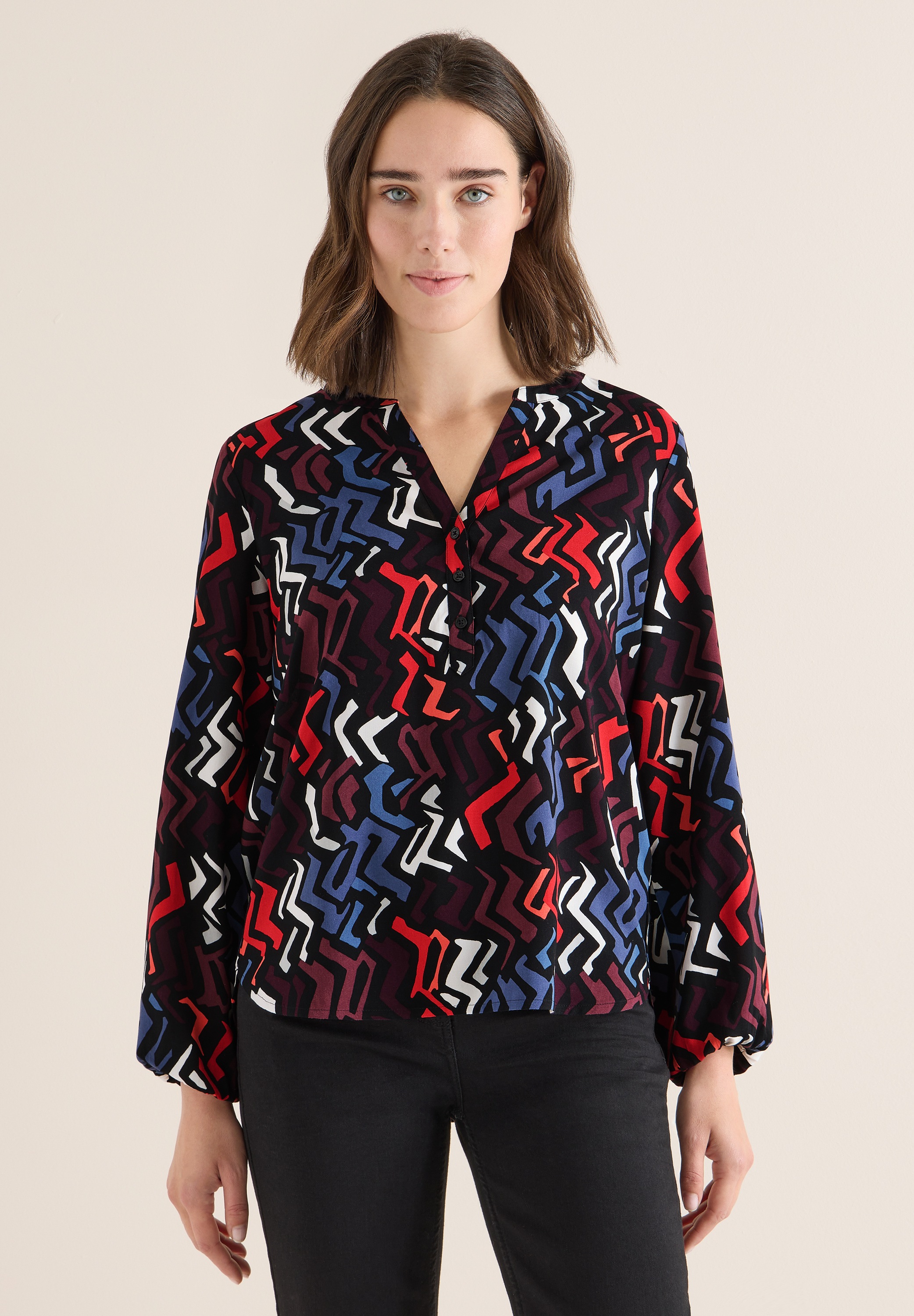 Cecil Langarmbluse mit grafischem Muster günstig online kaufen