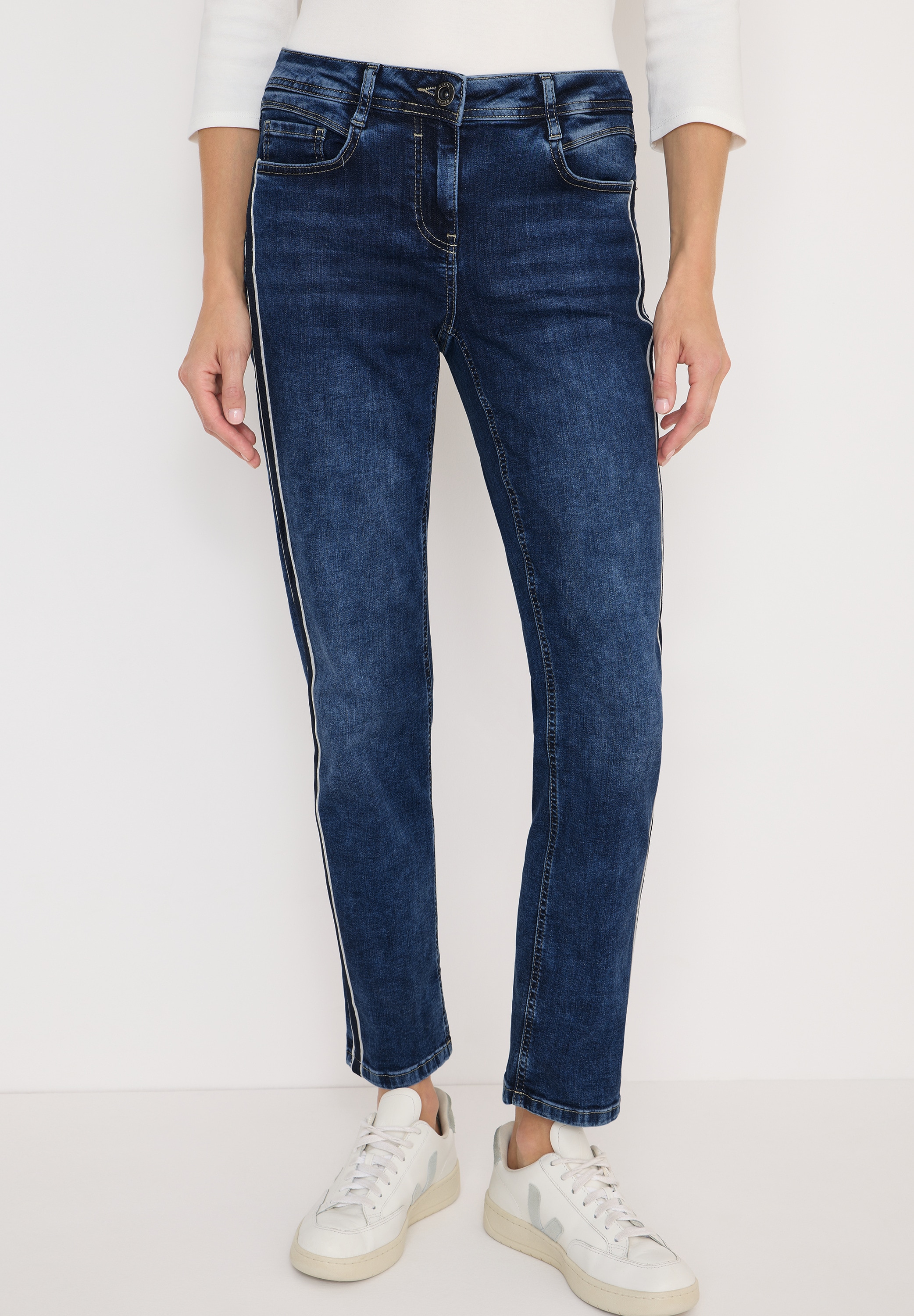 Cecil Slim-fit-Jeans, High Waist