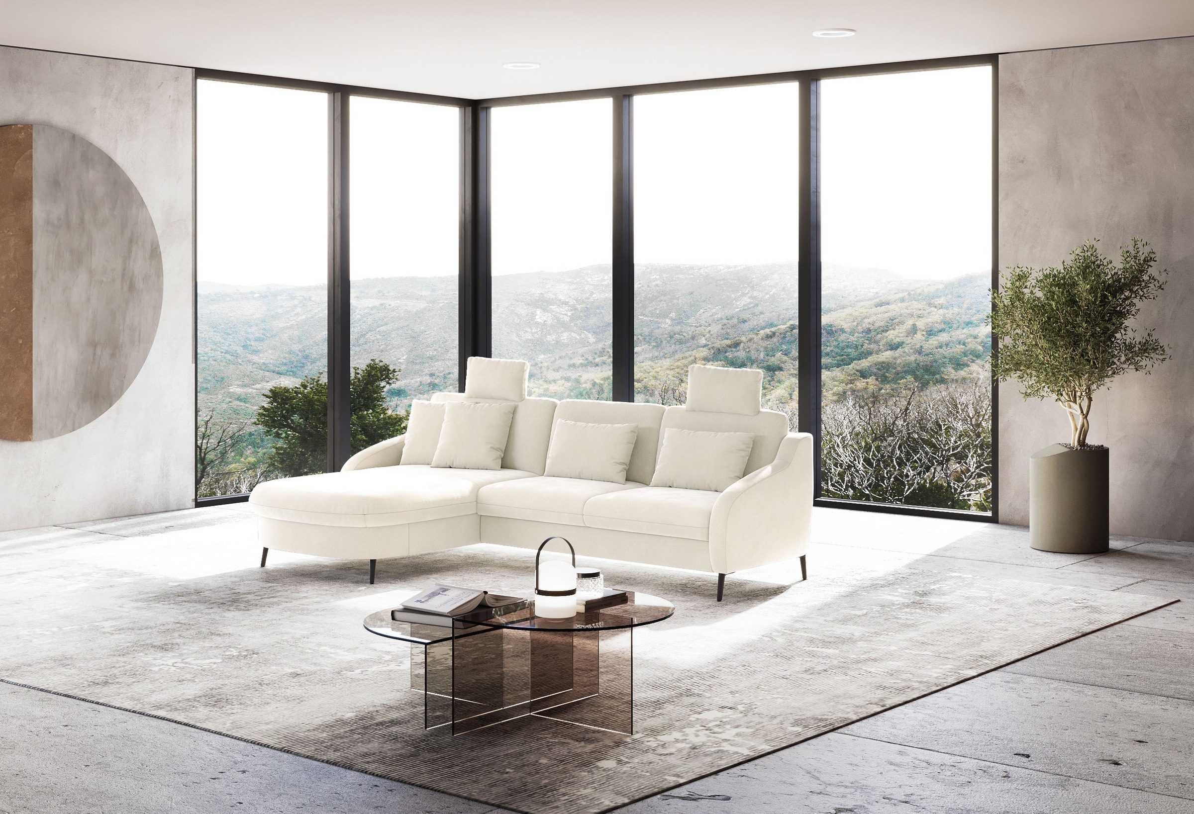 sit&more Ecksofa »Soul L-Form«, wahlweise mit Bettfunktion und Bettkasten oder Schubkasten