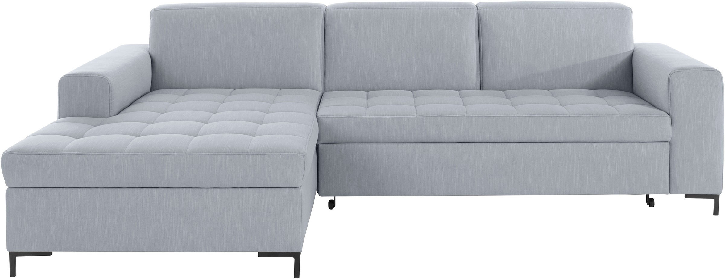 OTTO products Ecksofa »Grazzo L-Form«, hochwertige Stoffe aus recyceltem Material, Steppung im Sitzbereich