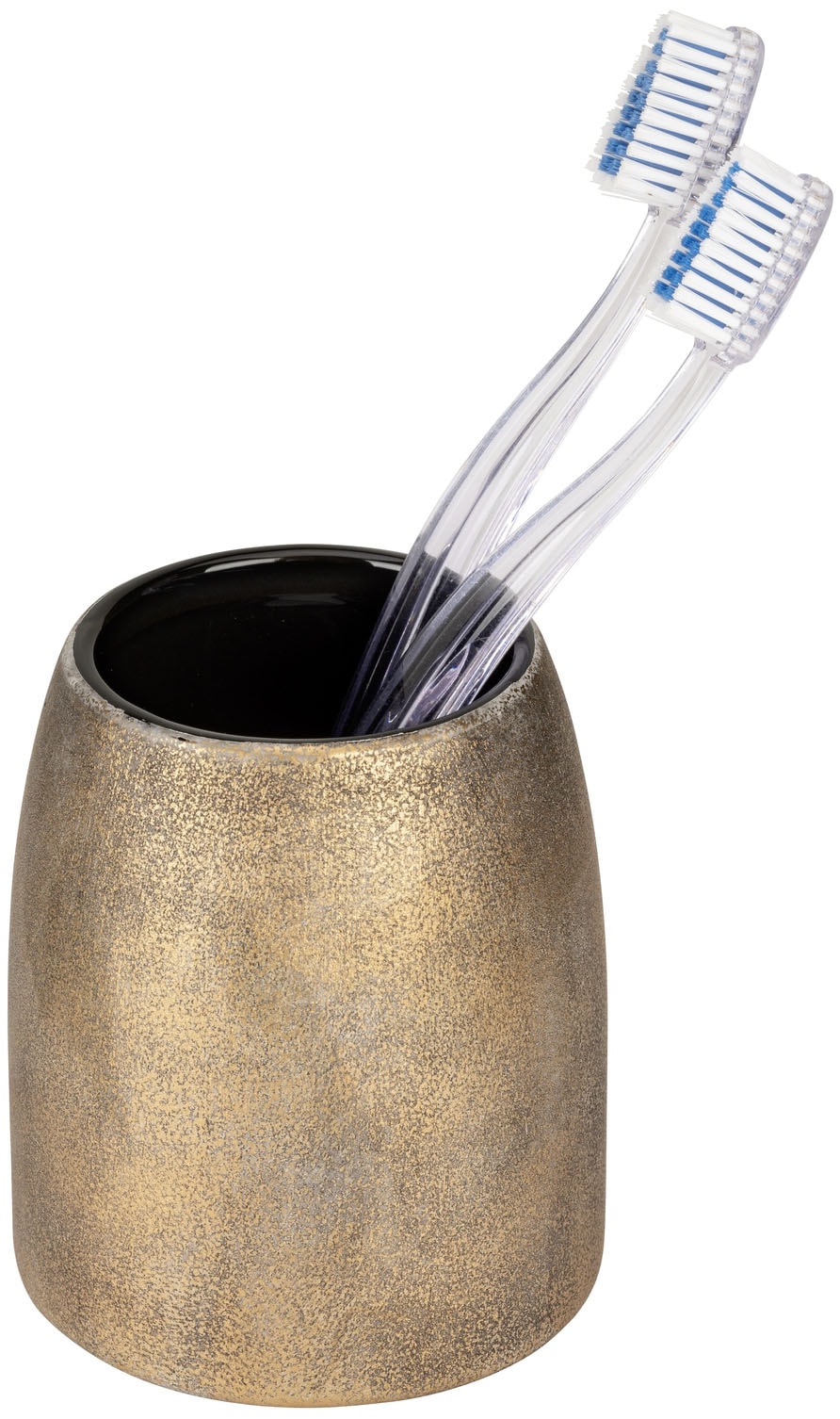 WENKO Badaccessoire-Set »Tremea« bestehend aus Seifenspender und Zahnputzbecher, Keramik in bronze matt