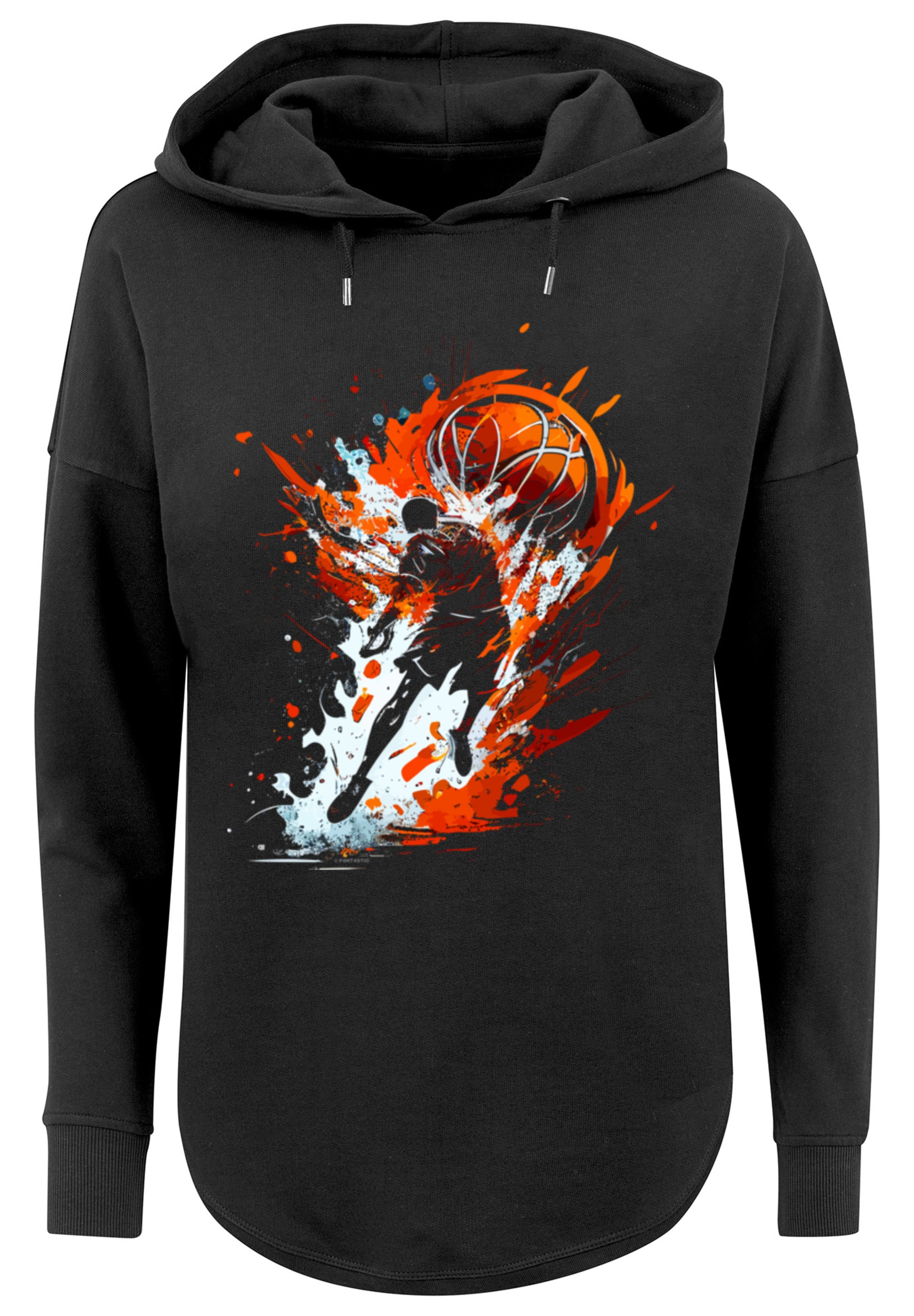 F4NT4STIC Kapuzenpullover »Basketball Splash Sport Oversize Hoodie«, Print