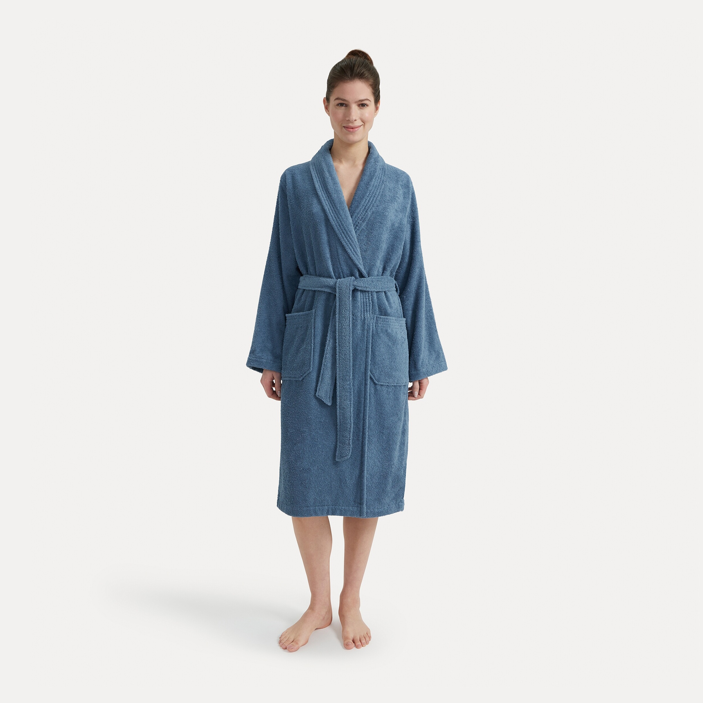 Möve Unisex-Bademantel »Basic«, (1 St.), mit Schalkragen