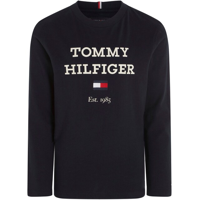 Tommy Hilfiger Langarmshirt »TH LOGO TEE L/S«, mit großem Logo auf der  Brust bestellen | BAUR