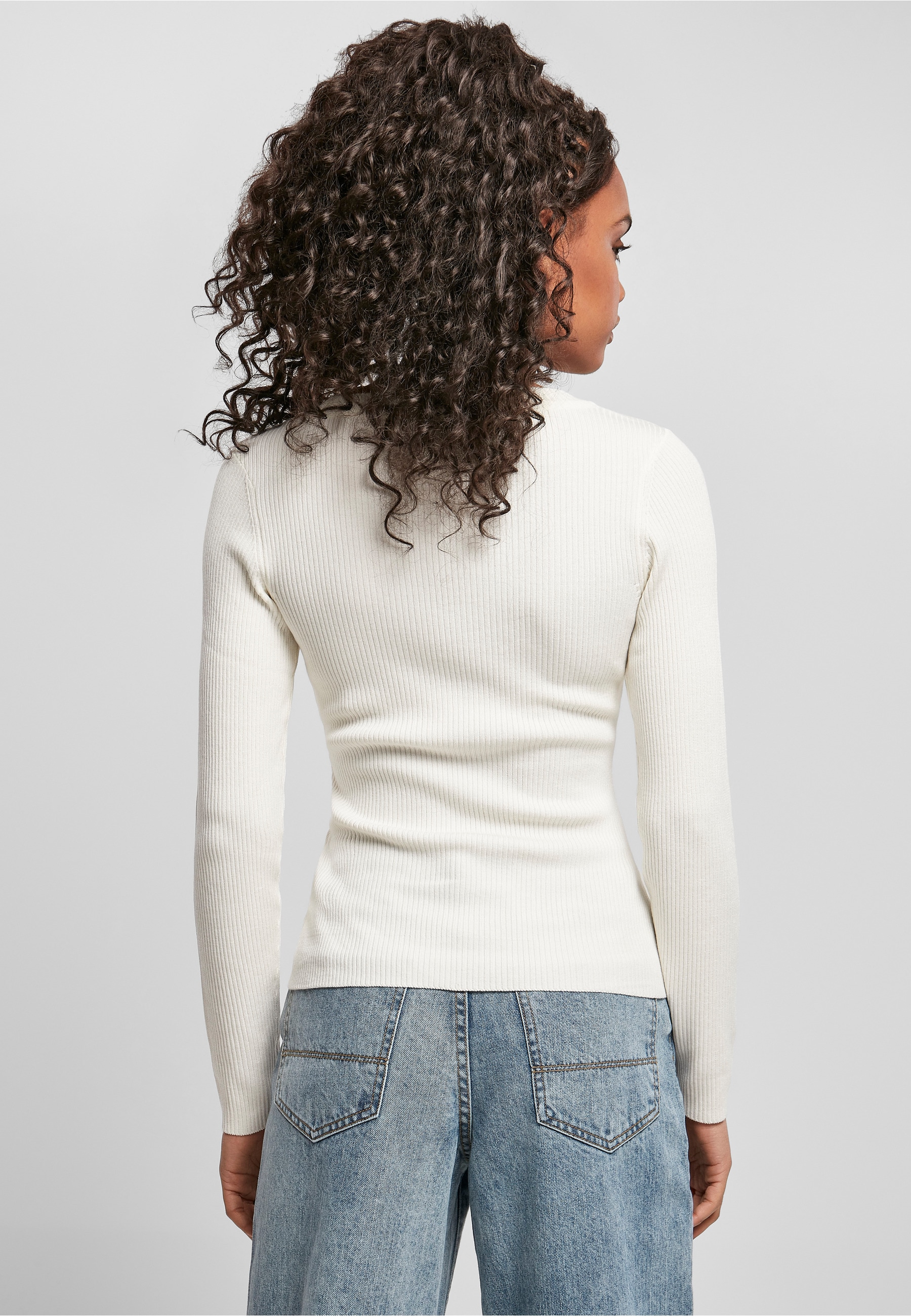 URBAN CLASSICS Sweatshirt »Urban Classics Damen Ladies Wide Neckline Sweater«, 1 Stk.
