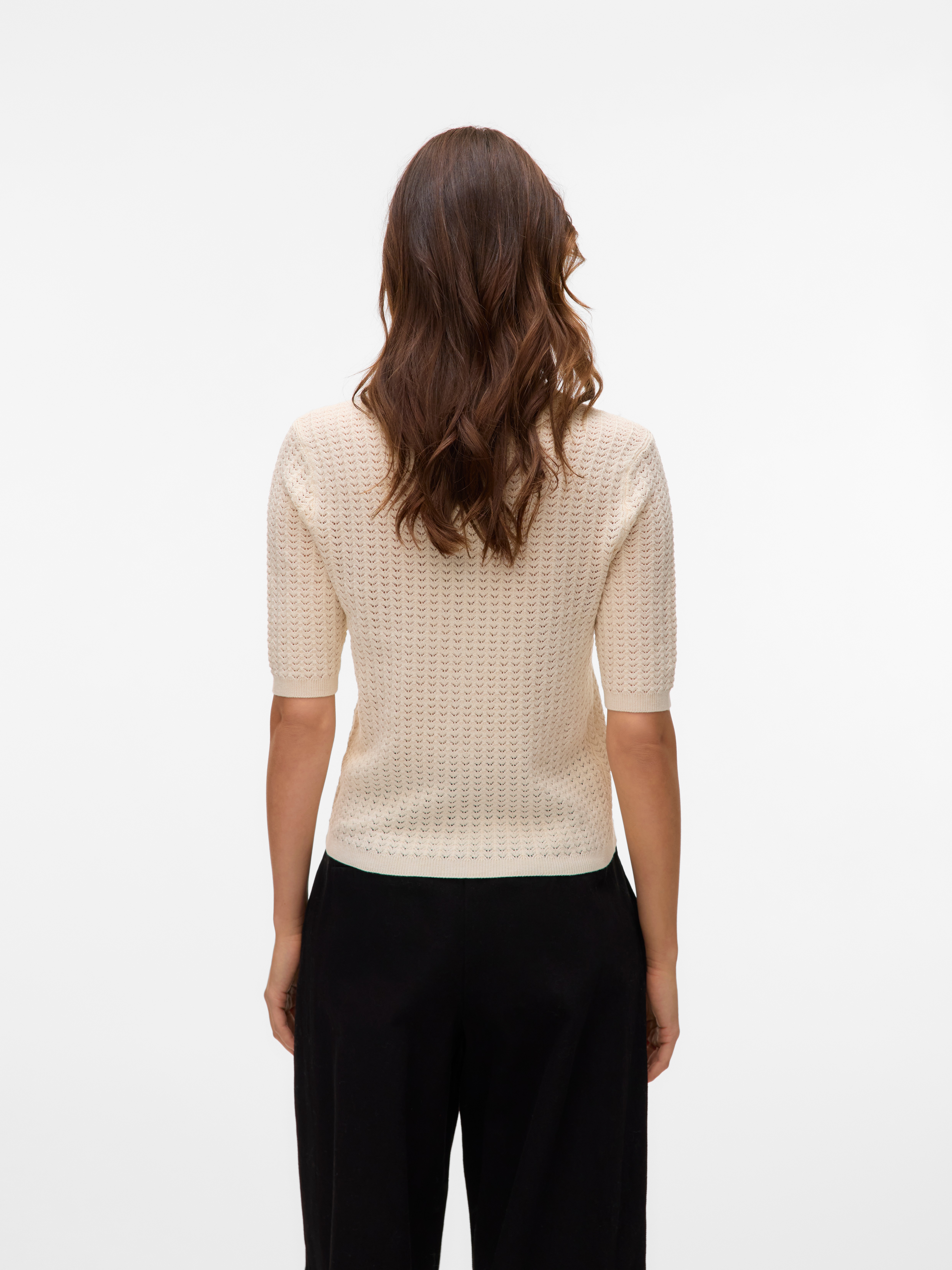 Thumbnail - Vero Moda Strickjacke "VMPANAMA 2/4 KNIT CARDIGAN VMA NOOS" mit halbem Arm und Strickkragen