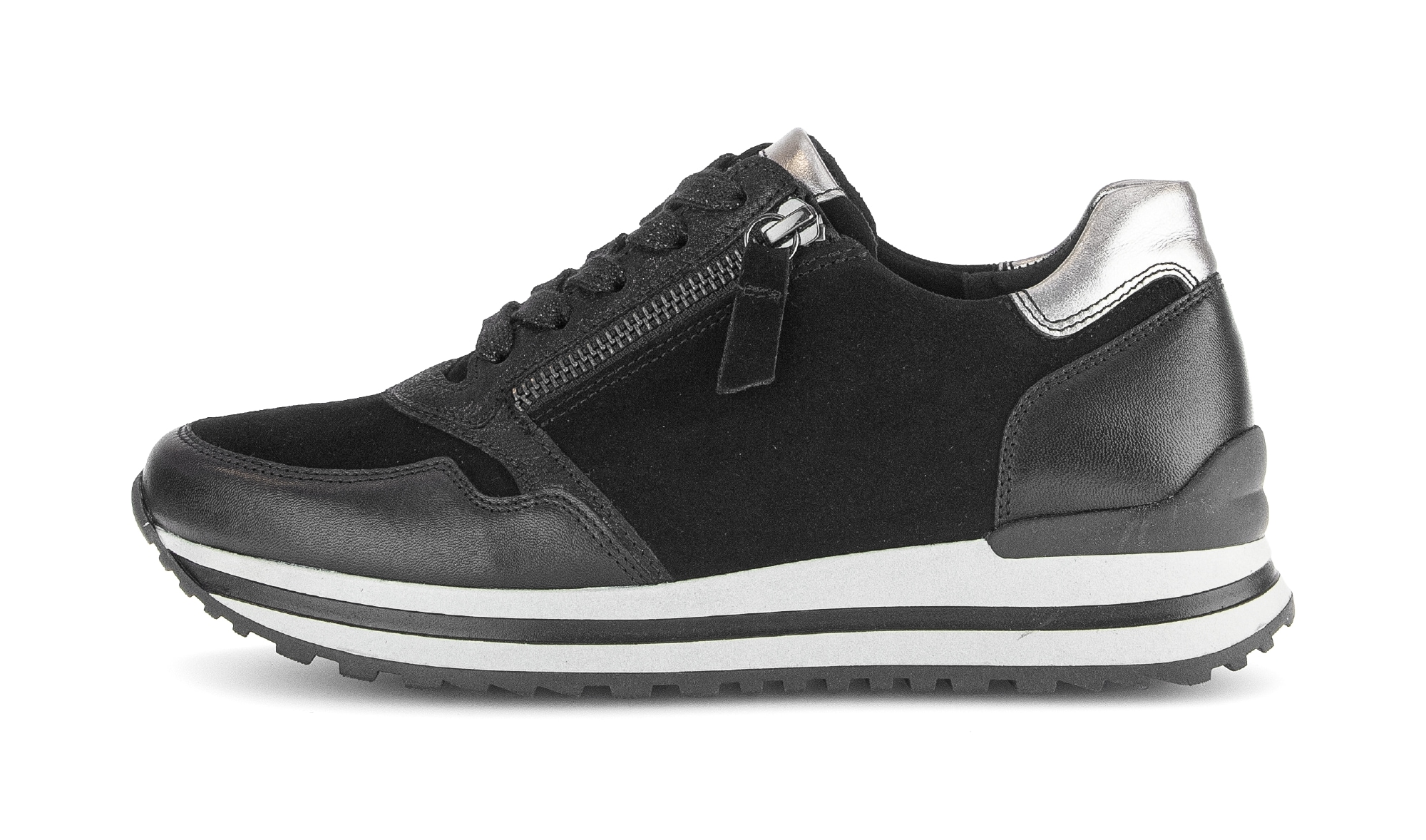 Gabor Keilsneaker »Turin«, Freizeitschuh, Halbschuh, Schnürer, gepolsterter Schaftrand, H-Weite