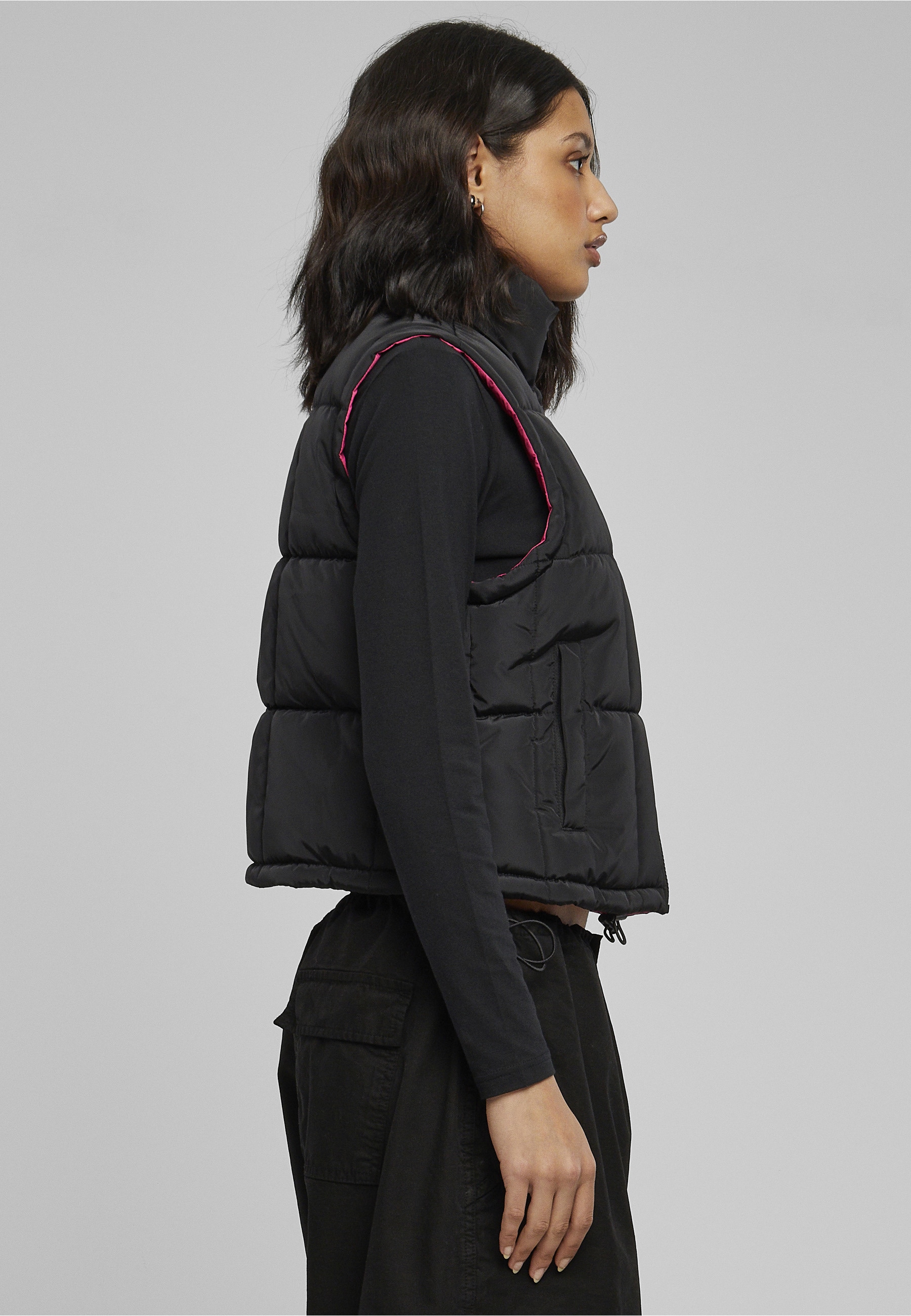 URBAN CLASSICS Steppweste »Urban Classics Damen Ladies Reversible Cropped Puffer Vest«
