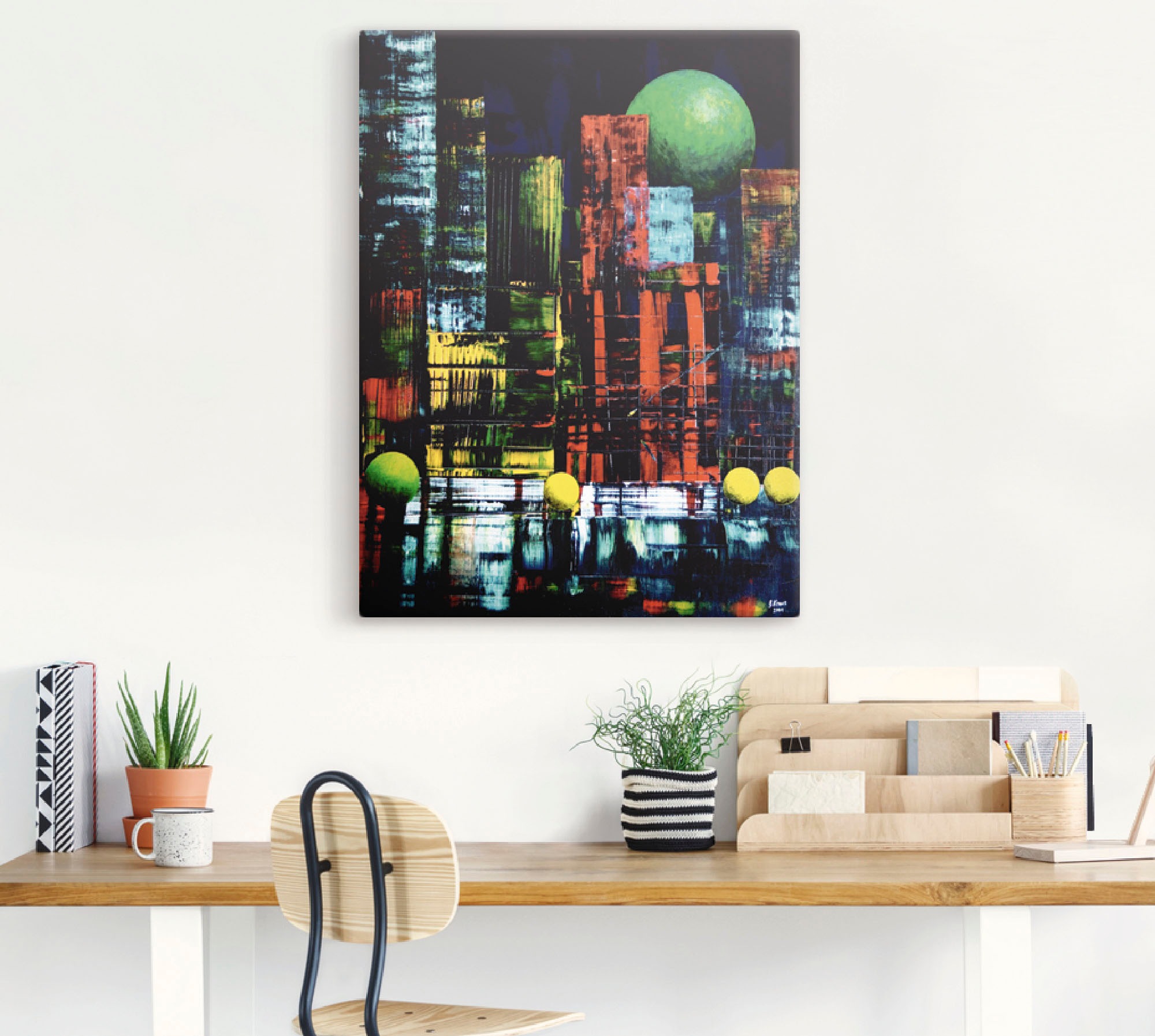 Artland Wandbild »New York abstrakt II«, Amerika, (1 St.), als Leinwandbild, Wandaufkleber in verschied. Größen