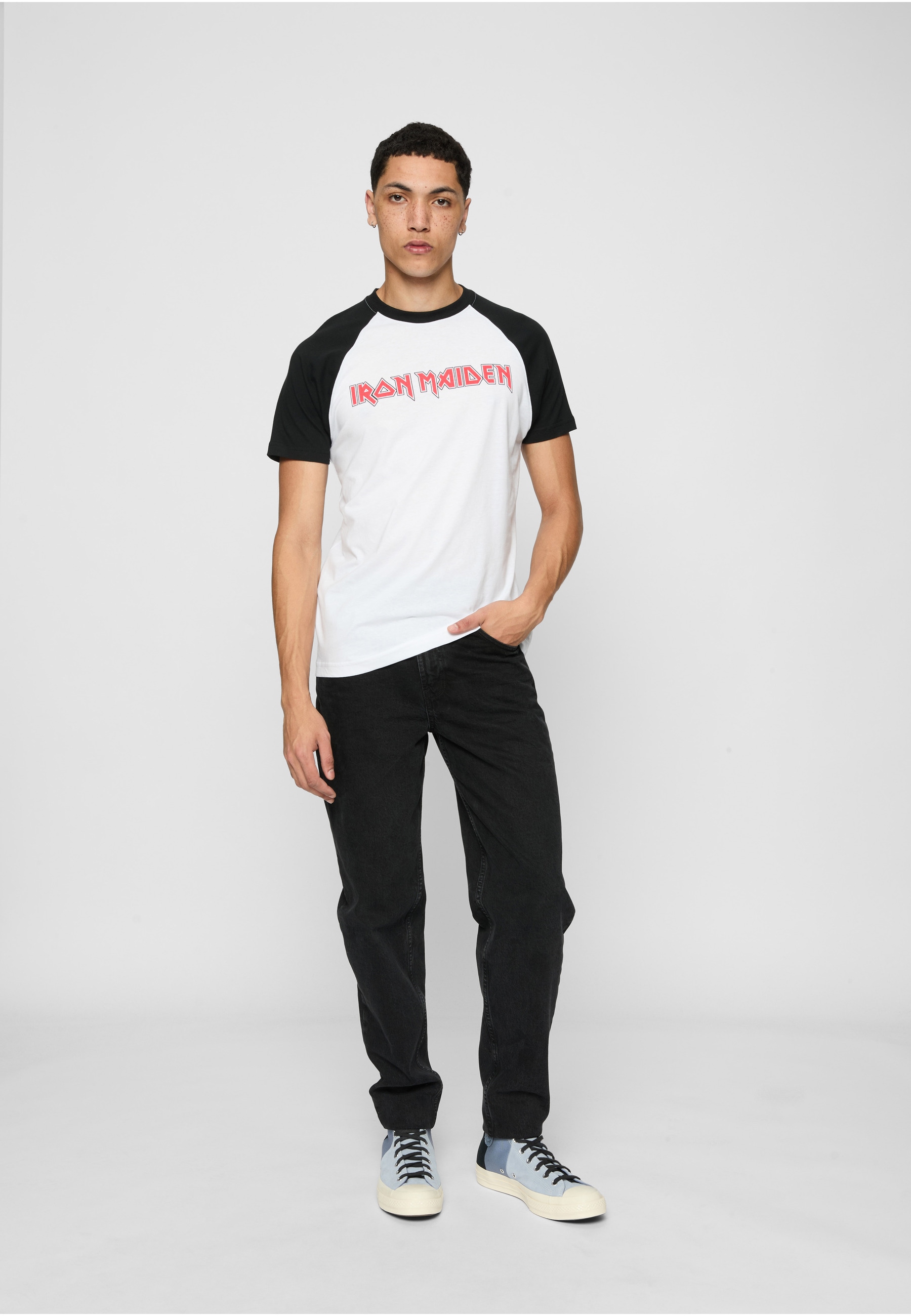 Merchcode T-Shirt »Merchcode Herren Iron Maiden Logo Baseball Tee« 1 Stk.