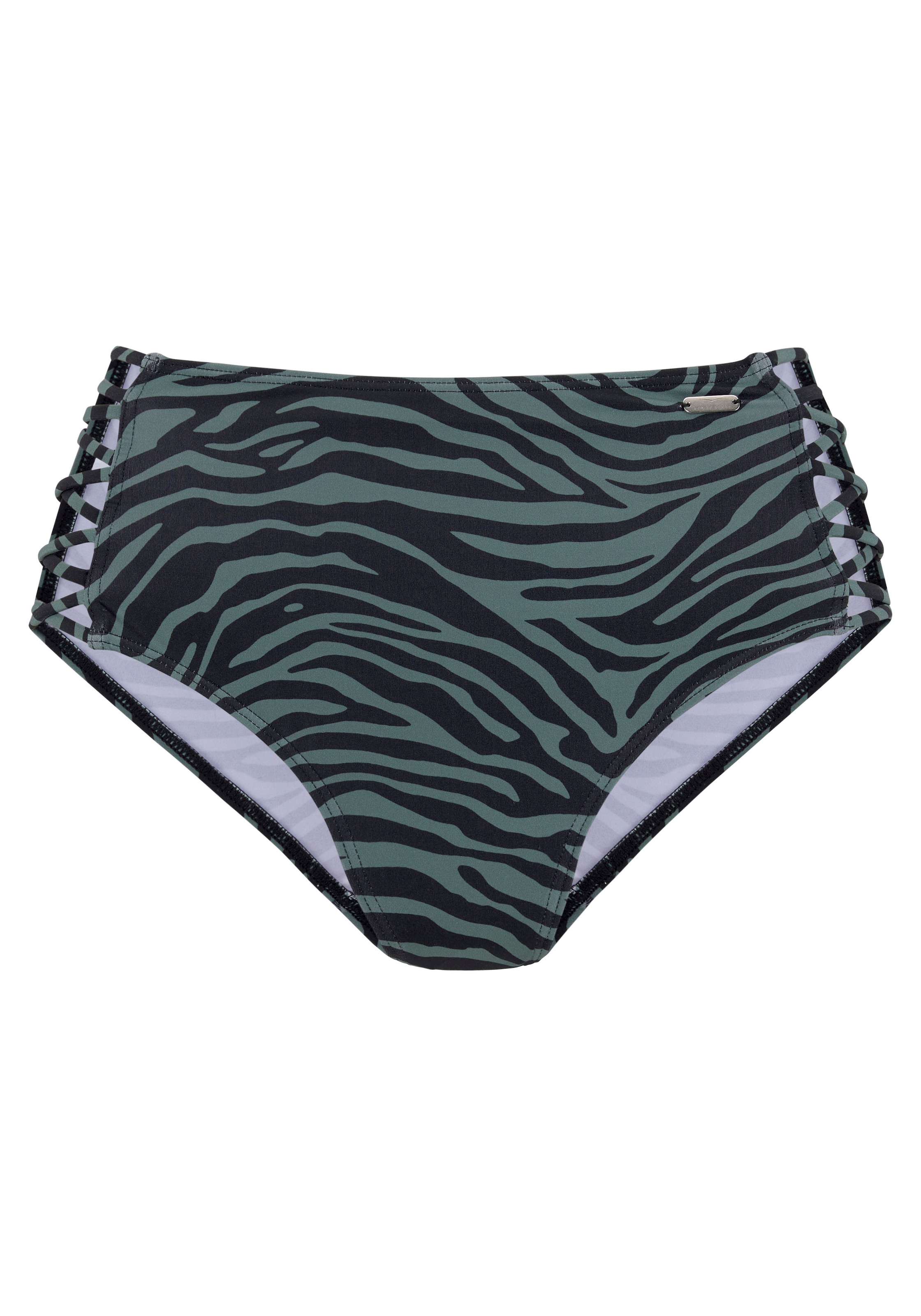 Venice Beach Highwaist-Bikini-Hose »Riella«, mit gekreuzten Bändern
