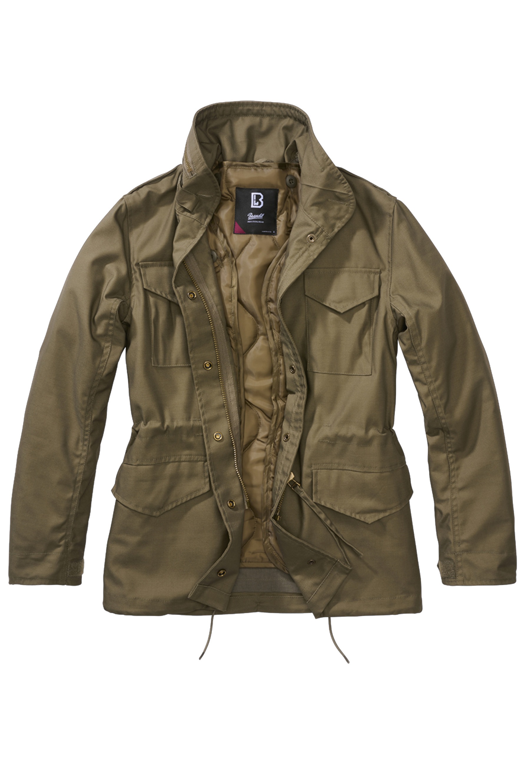 Parka BRANDIT "Brandit Damen Ladies M65 Standard Jacket", Damen, Gr. XXL, olive, 80% Polyester, 20% Baumwolle, mehrfarbig, normal, ohne Ausschnitt, Jacken Parka