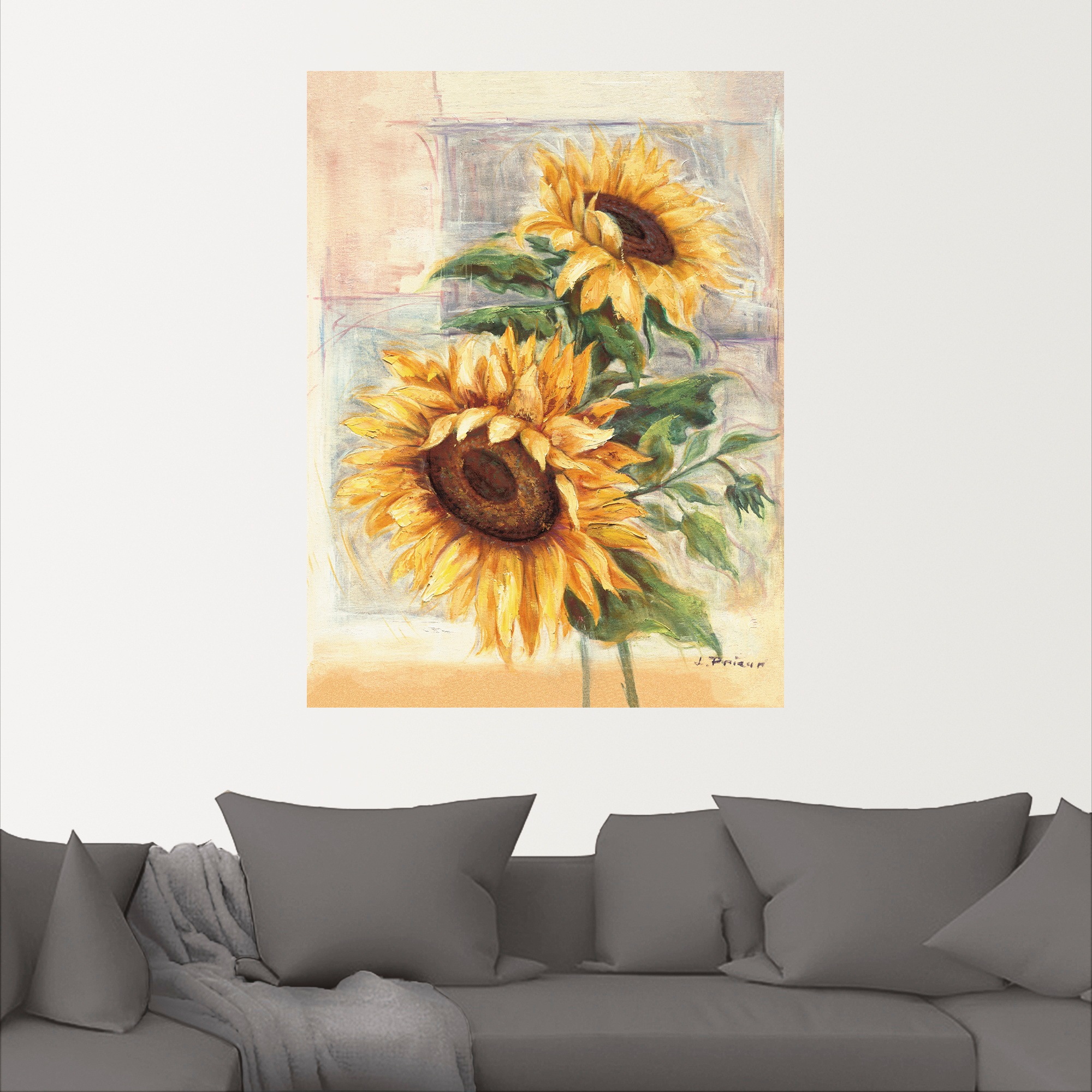Artland Wandbild »Sonnenblumen II«, Blumen, (1 St.), als Alubild, Outdoorbild, Leinwandbild, Poster, Wandaufkleber