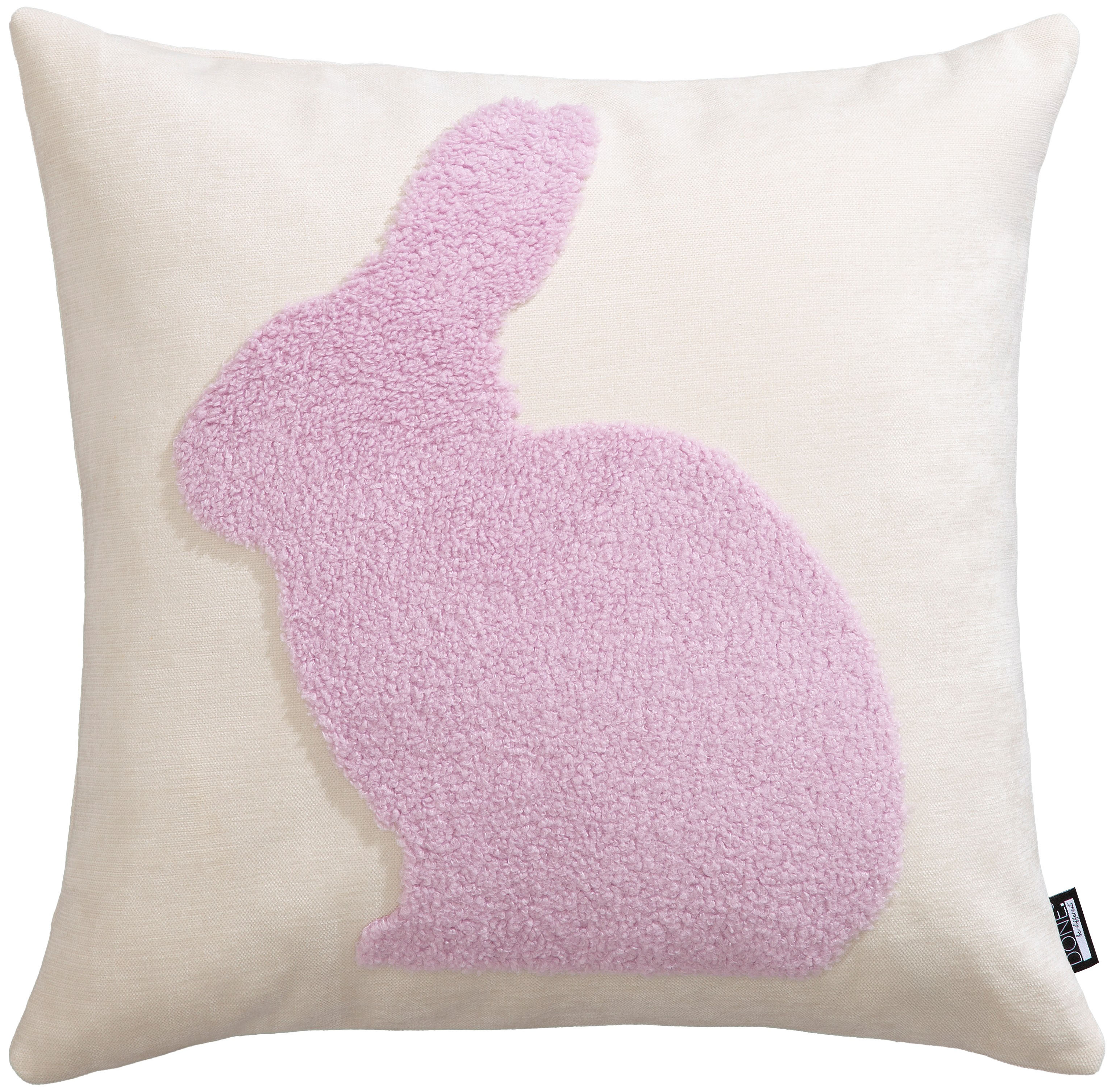 done. Dekokissen "BUNNY" Weicher Chenille-Stoff Kuscheliger Teddy-Flock