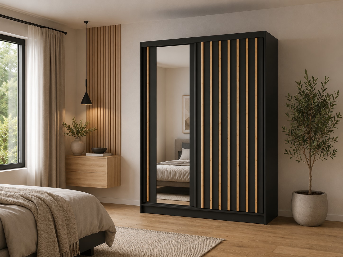 Home affaire 1100000002199 "VILLEFRANCHE modern mit viel Stauraum, Fächer & Kleiderstange, Spiegel" Garderobe in 3 Breiten (155, 205, 248 cm), erhältlich in 3 Farben