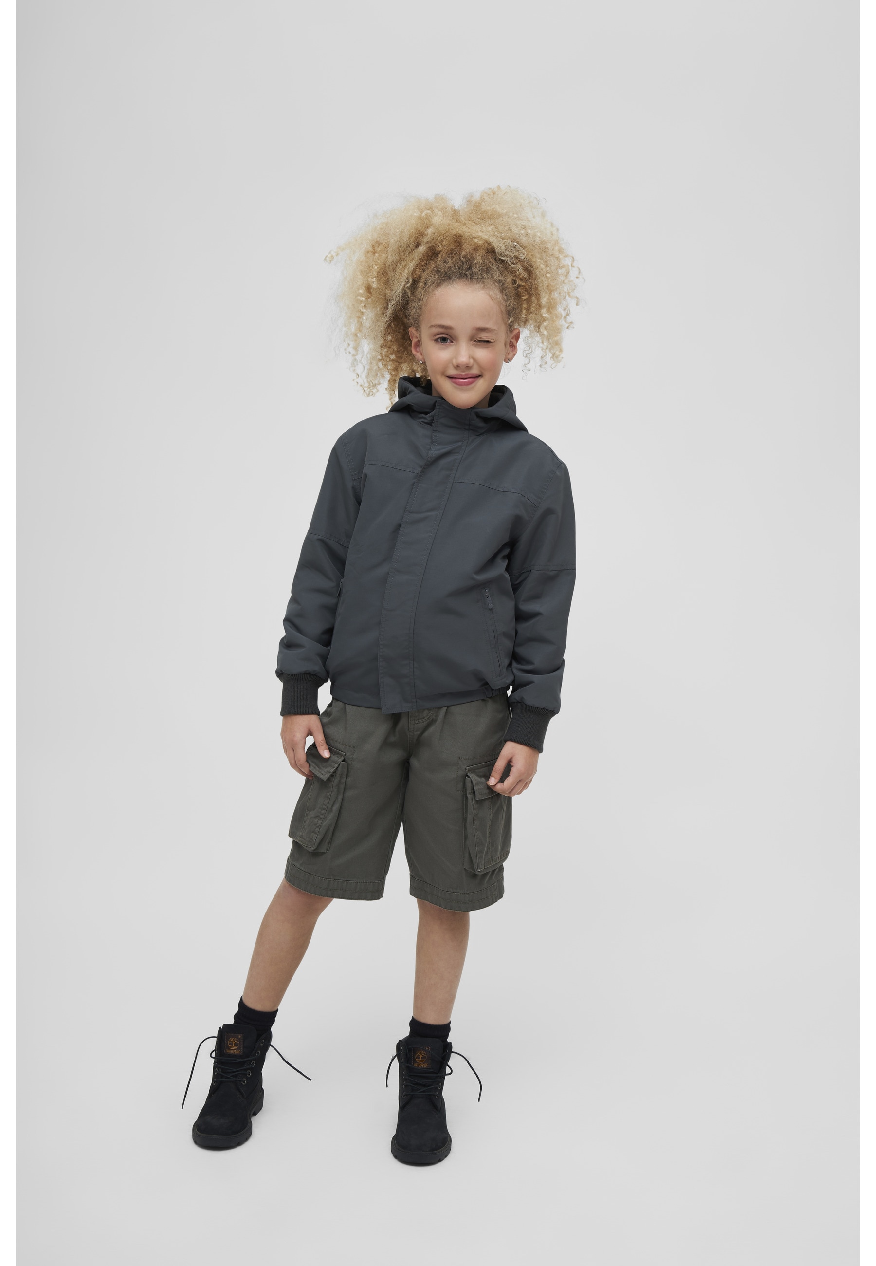 Brandit Allwetterjacke »Brandit Unisex Kids Windbreaker Frontzip« 1 Stk. tlg. mit Kapuze