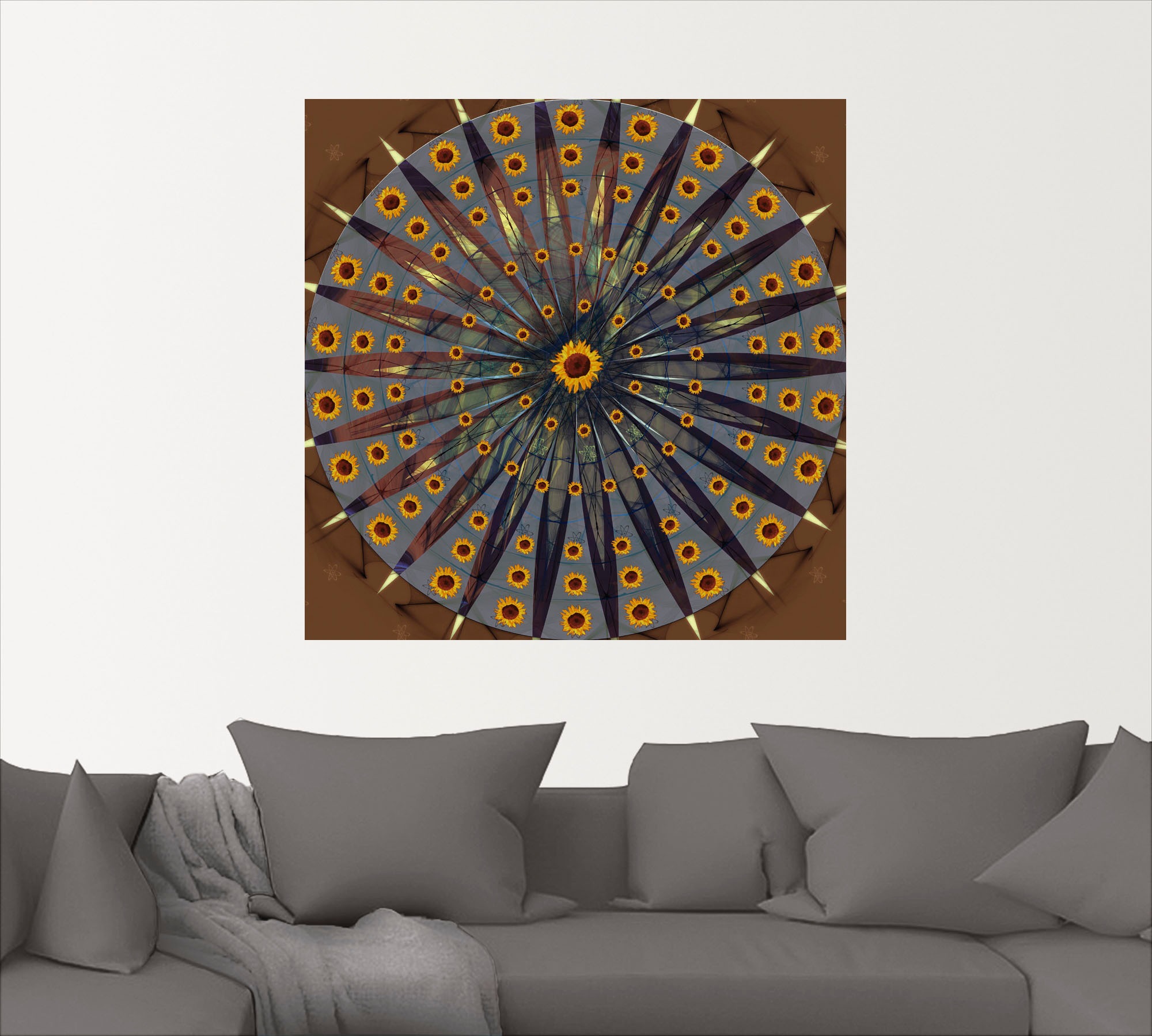 Artland Wandfolie »Mandala - Sonnenblume«, Muster, (1 St.), selbstklebend