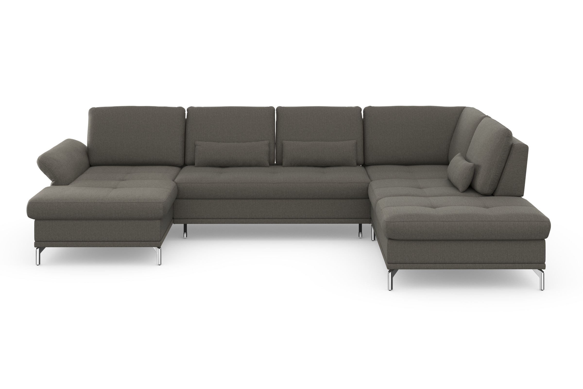 Home affaire Wohnlandschaft "Palm Beach U-Form" Federkern, mit Sitztiefenve günstig online kaufen