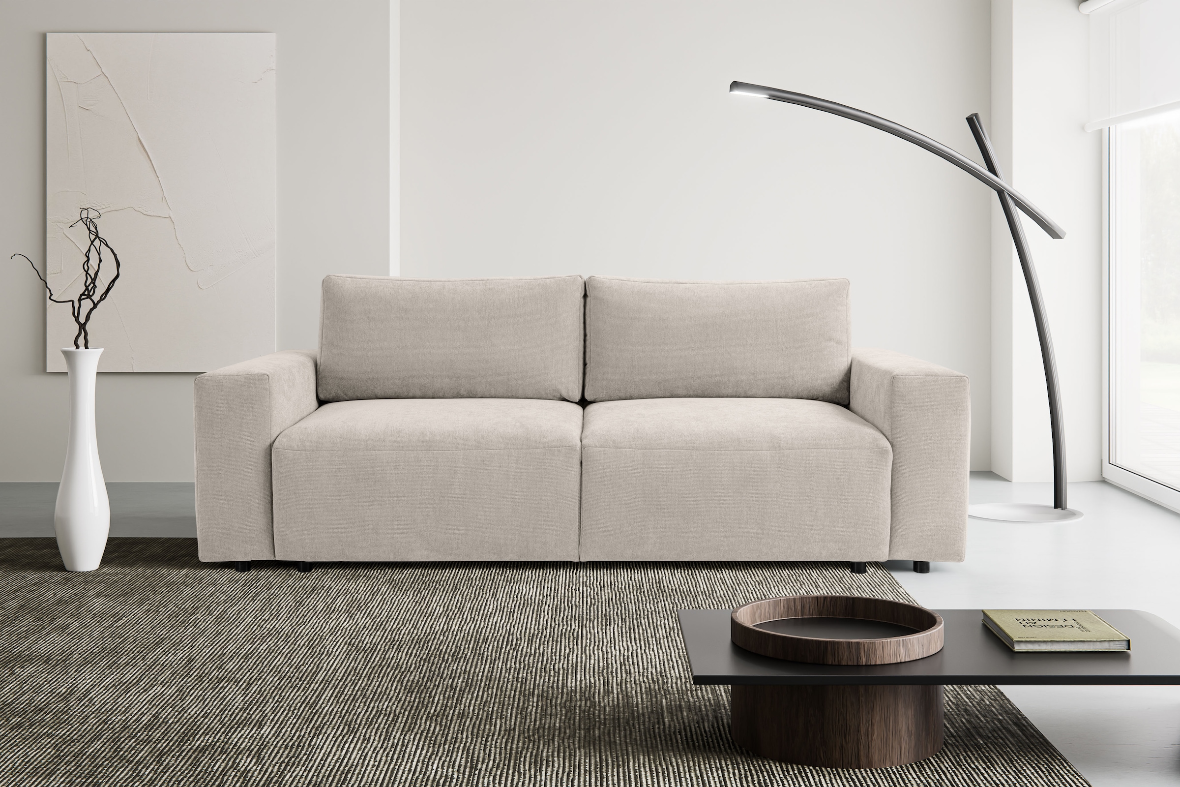 WERK2 Schlafsofa "Lima, inkl. Bettkasten, bequem, Mega Sofa: Breite 245 cm" günstig online kaufen