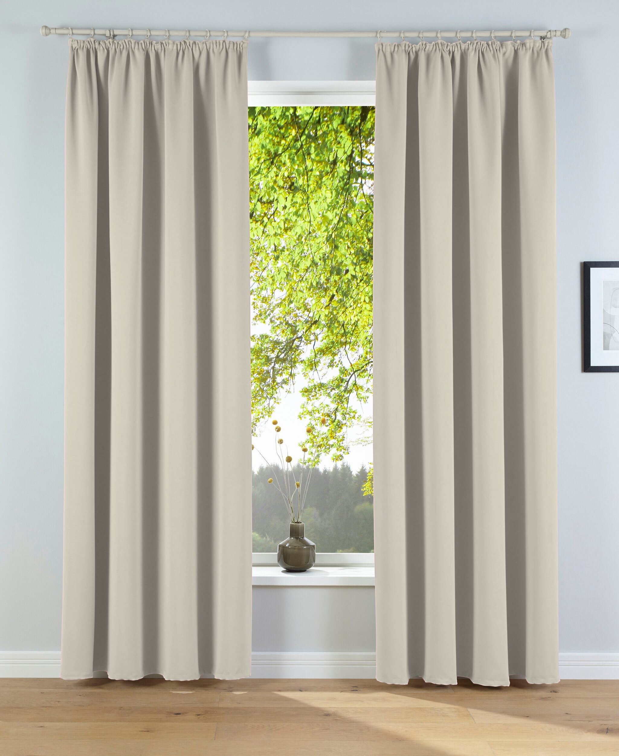 OTTO home Verdunkelungsvorhang "Solana" Ösen 2 Stk. tlg. 2-er Set, Breite 140 cm, einfarbig