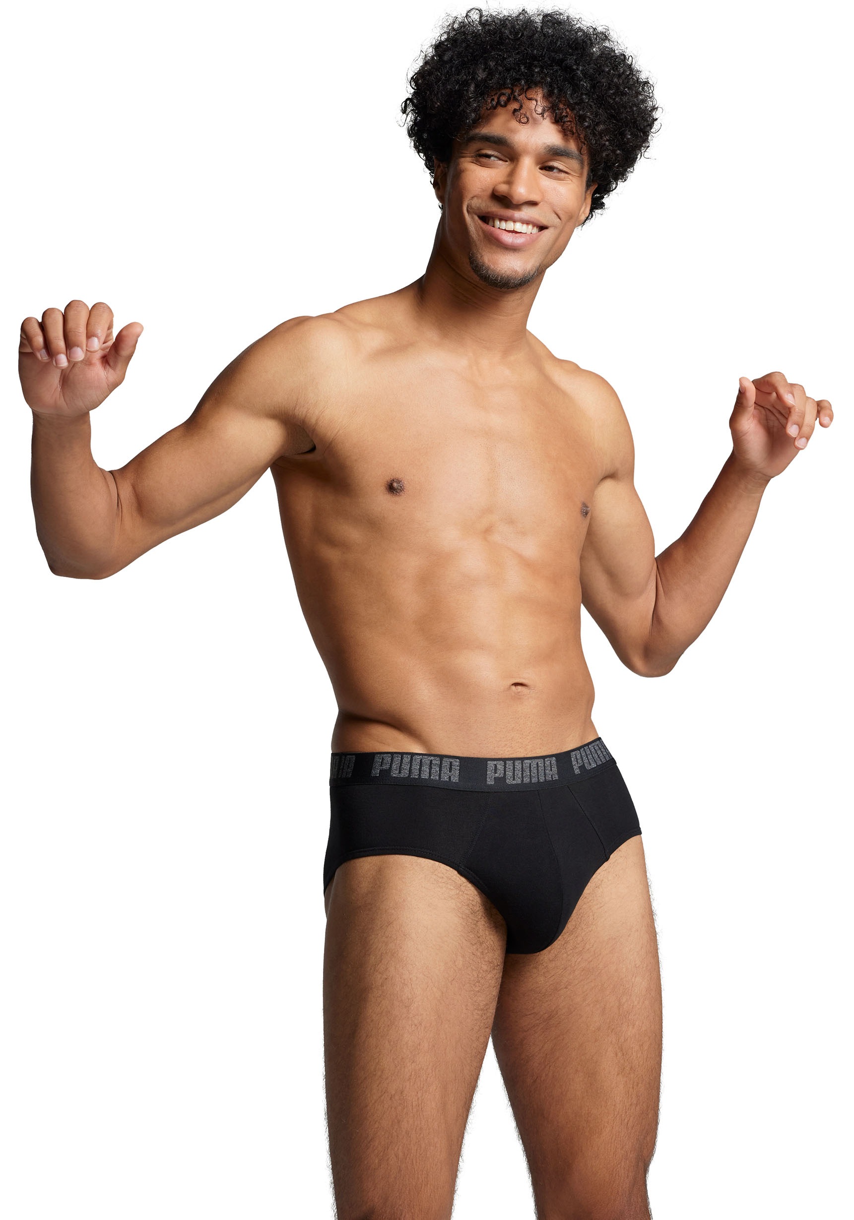PUMA Slip "PUMA MEN EVERYDAY BRIEFS 2P" Packung, 2er Pack, mit Logobund günstig online kaufen