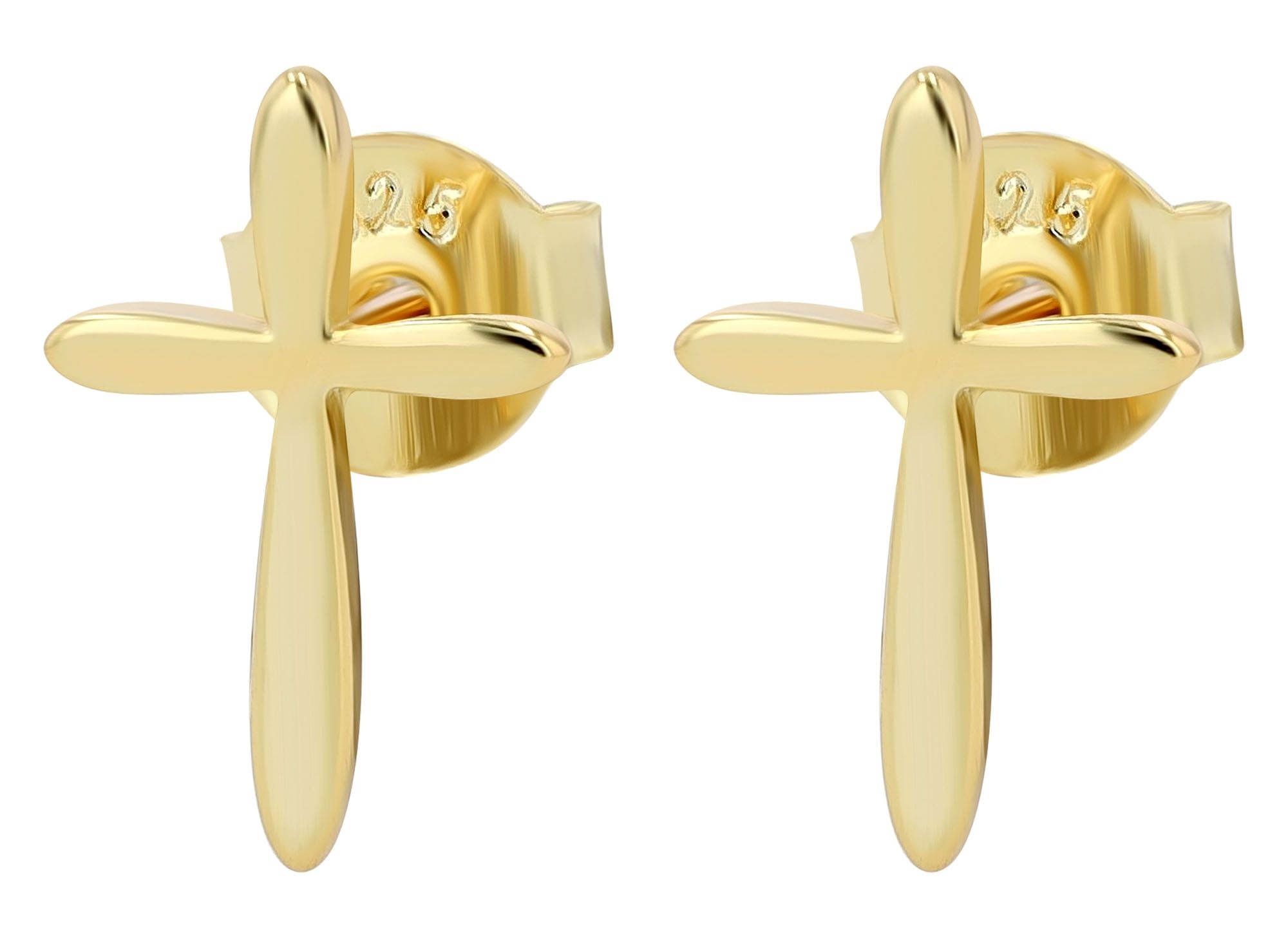 Adelia´s Paar Ohrhänger "Ohrringe – Ohrstecker Kreuz aus 925 Silber" Ein kleines Geschenk mit großer Wirkung