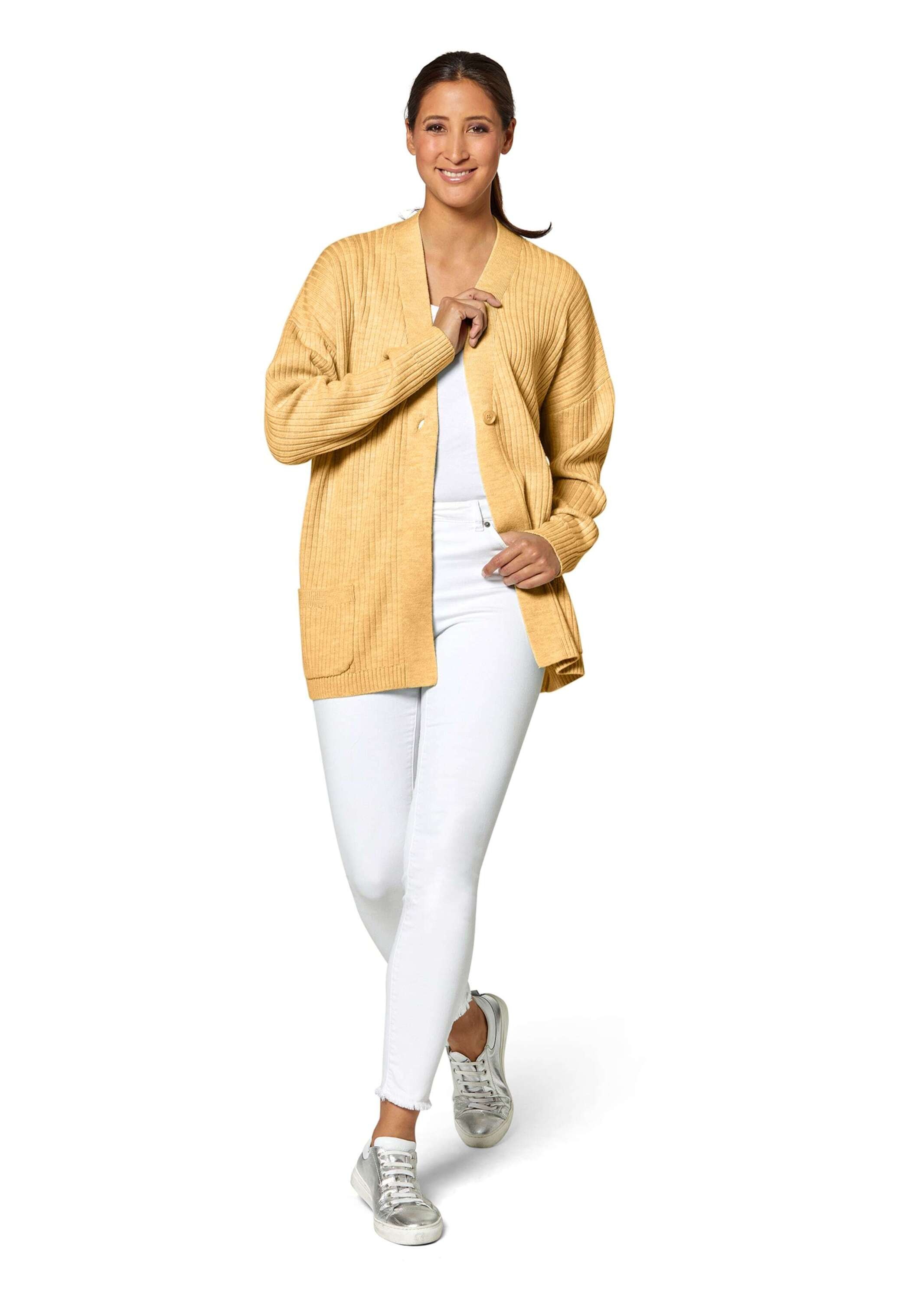 MADELEINE Strickjacke »Strickjacke Langer Woll-Cardigan im Oversize-Stil«