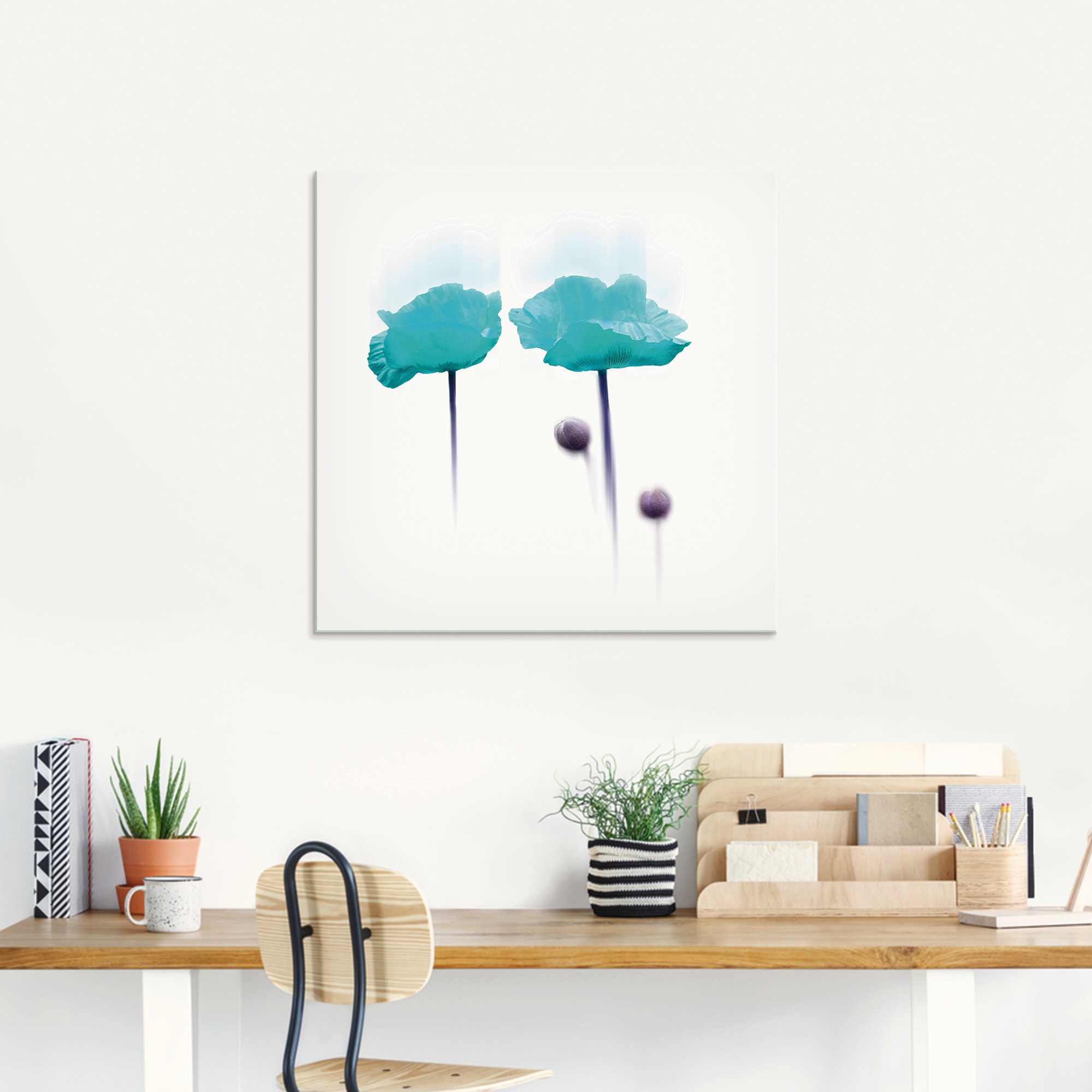 Artland Glasbild »Blüte abstrakt II«, Blumen, (1 St.), in verschiedenen Größen