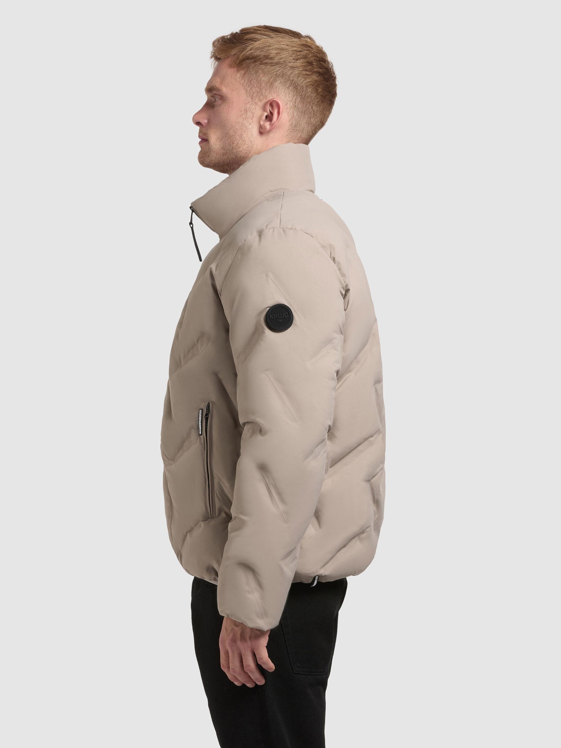 khujo Steppjacke »Clover« ohne Kapuze Herren Winterjacke mit auffälliger Steppung