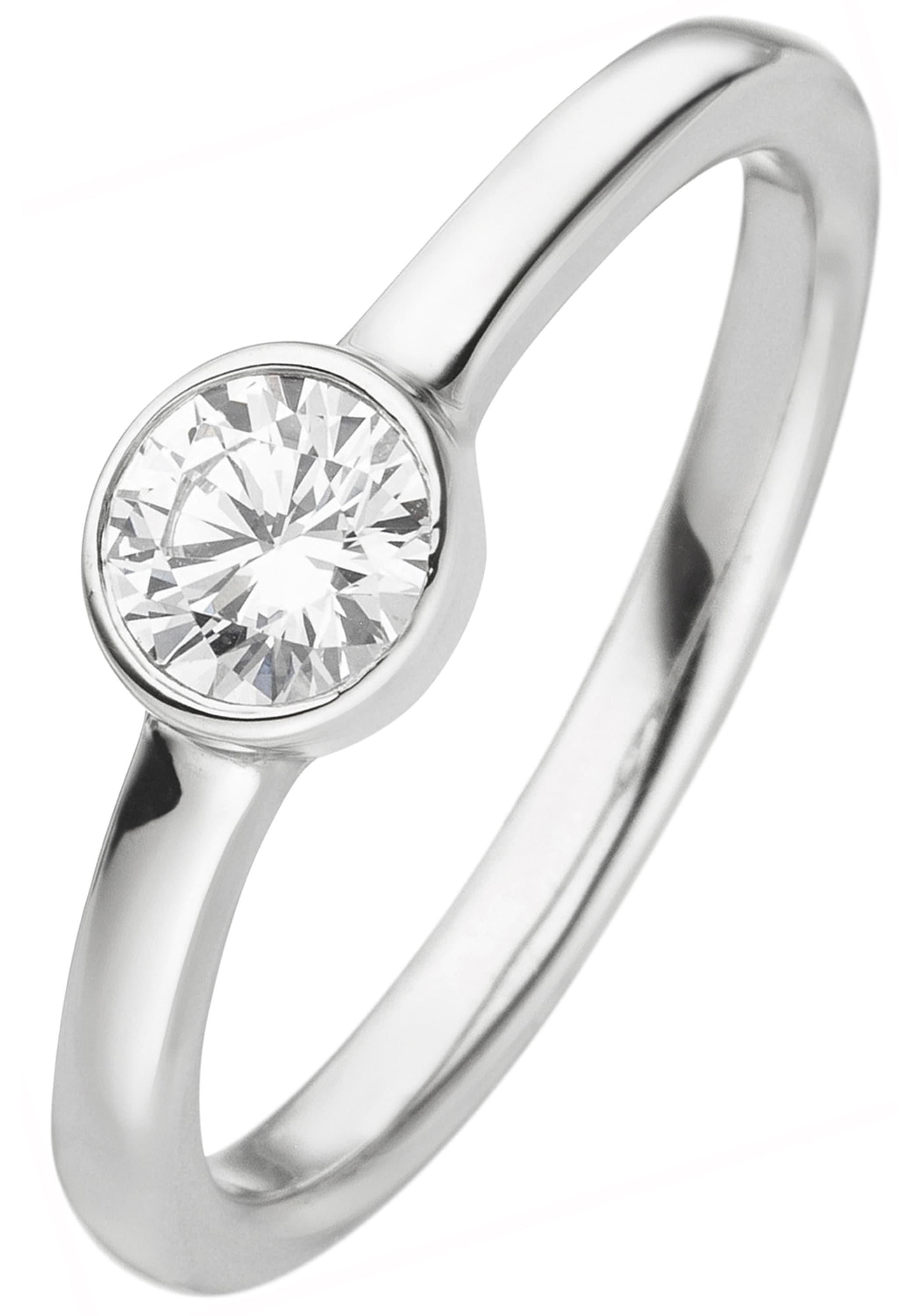 JOBO Fingerring 925 Silber mit 1 Zirkonia