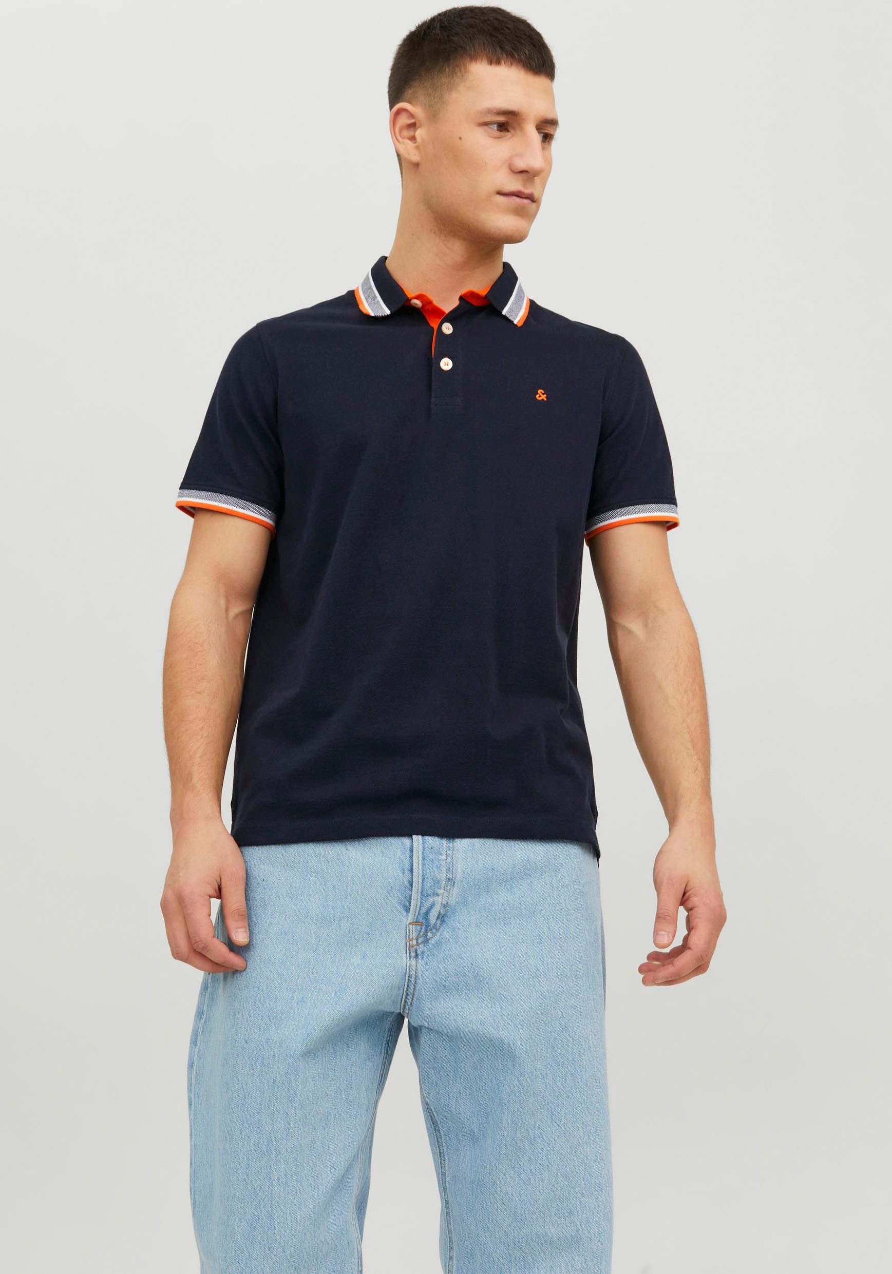 Jack & Jones Poloshirt "JJEPAULOS POLO SS NOOS", mit Logo Stickerei günstig online kaufen