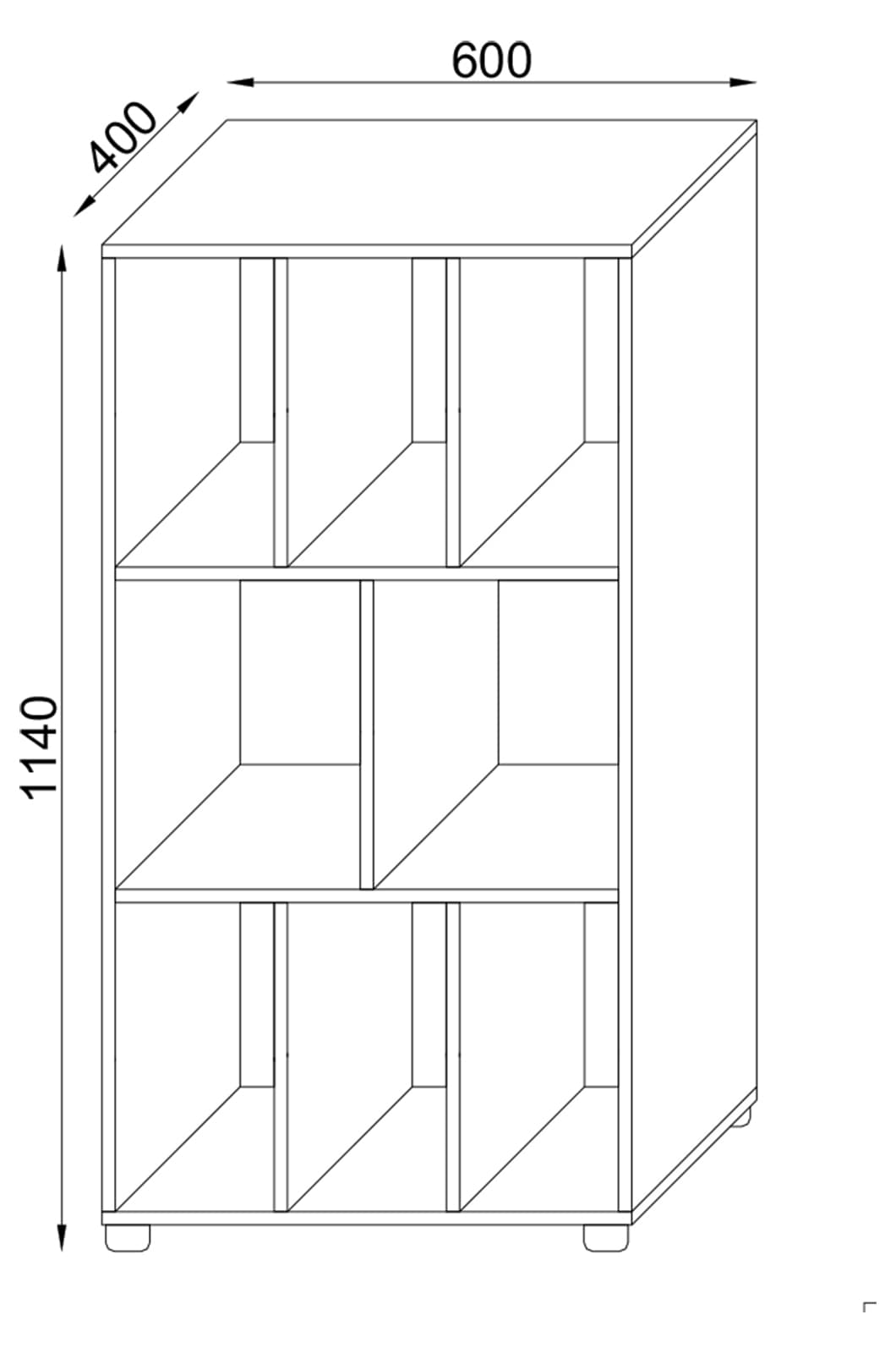 VCM Kommode »VCM Holz Kommode | Sideboard mit praktischen Fachbodeneinteilung | Schallplattenregal | Maße ca. H. 114 x B. 60 x T. 40 cm - Woltino«, (VCM Woltino)