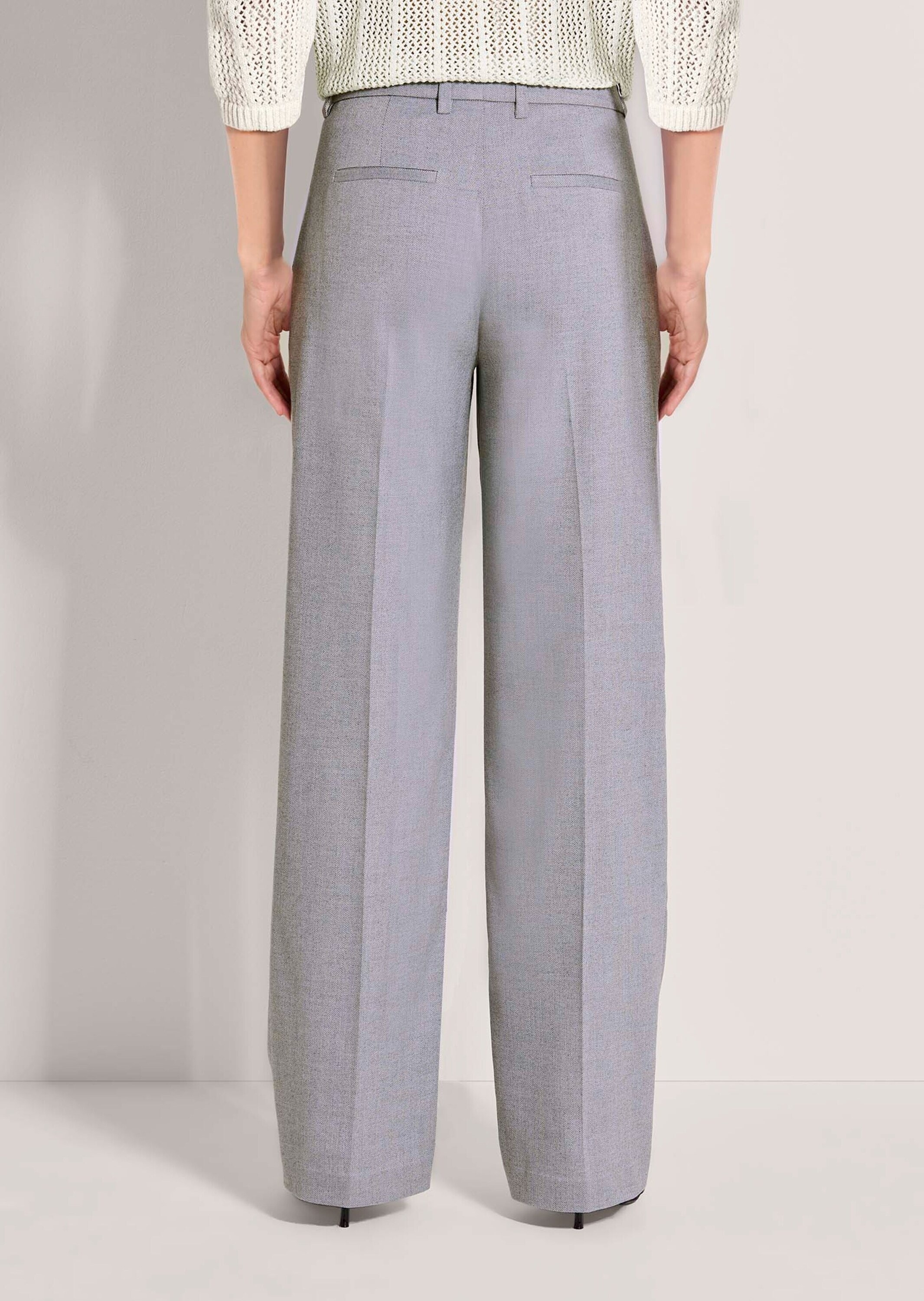 MADELEINE Stoffhose »Bundfaltenhose Fischgrathose mit weitem Schnitt«