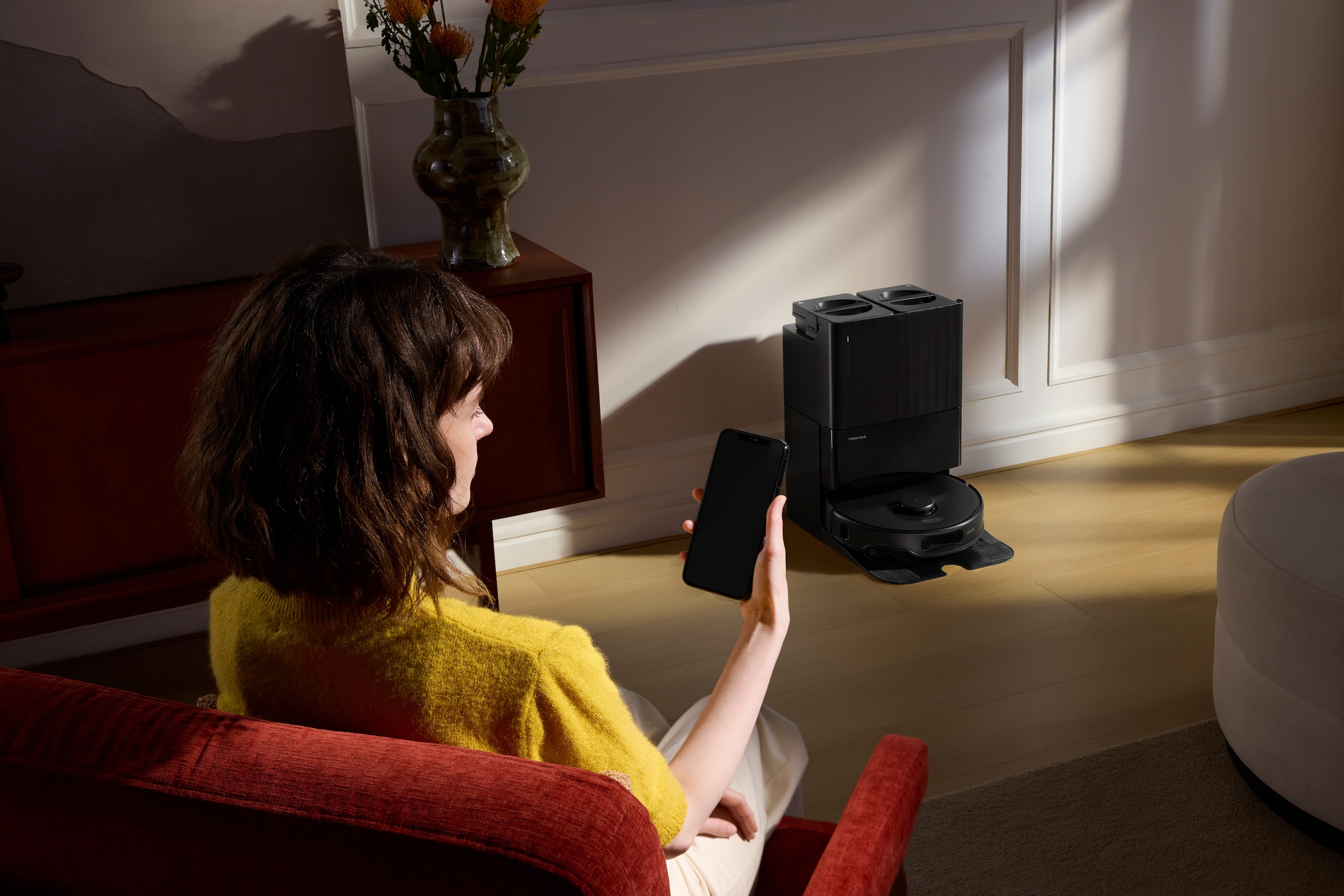 Roborock Saugroboter »Roborock Qrevo Edge 5V1 mit Wischfunktion, virtuelle Sperrzonen,« intellig. Software, präzise Raumzuordnung, individ. Reinigungspläne