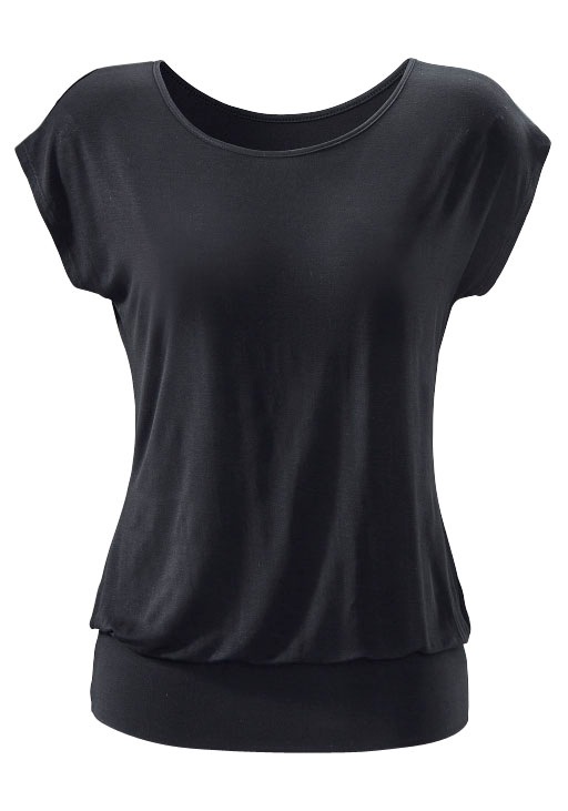 LASCANA Longshirt "mit breitem Bund" aus weichem Viskose-Stretch günstig online kaufen