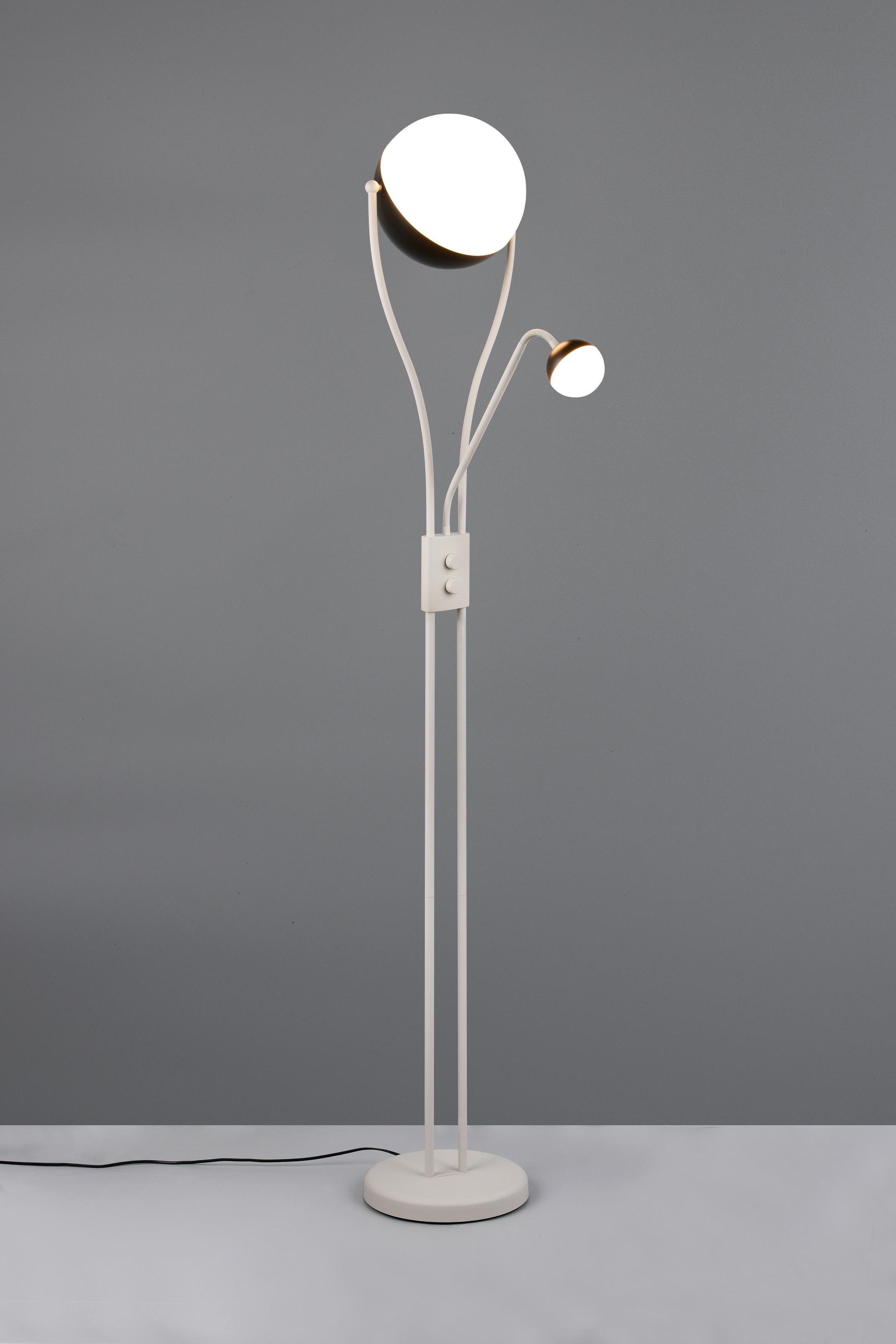 TRIO Leuchten LED Stehlampe »CHRIS, LED Stehleuchte, mit Lesearm, Drehdimmer« LED-Board 1 Stk. Warmweiß flexibles Leselicht getrennt schalten + dimmen, warmweißes Licht 3000K