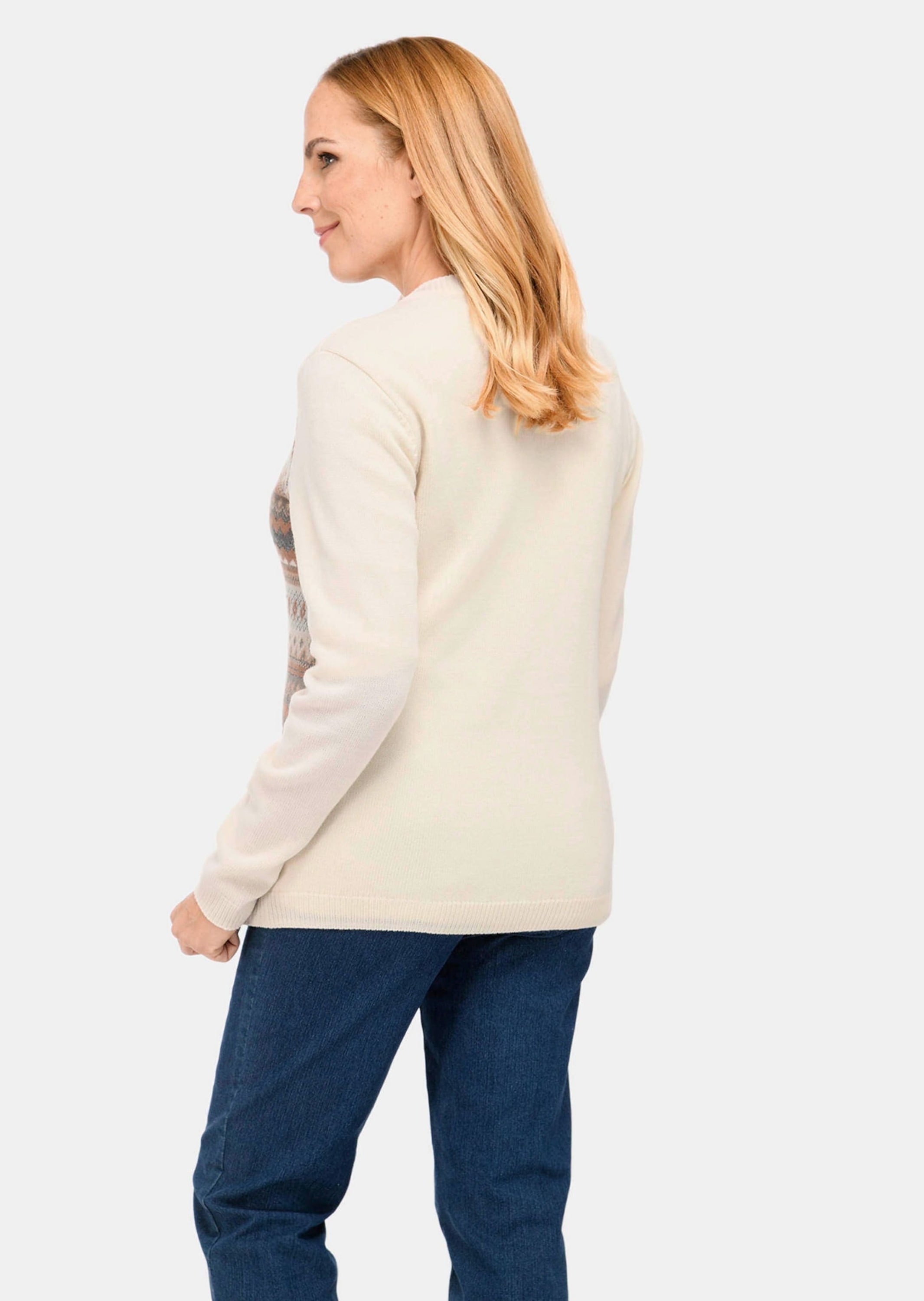 GOLDNER Strickjacke »Jacke Kurzgröße - Norwegerstrickjacke mit wärmender Schurwolle«