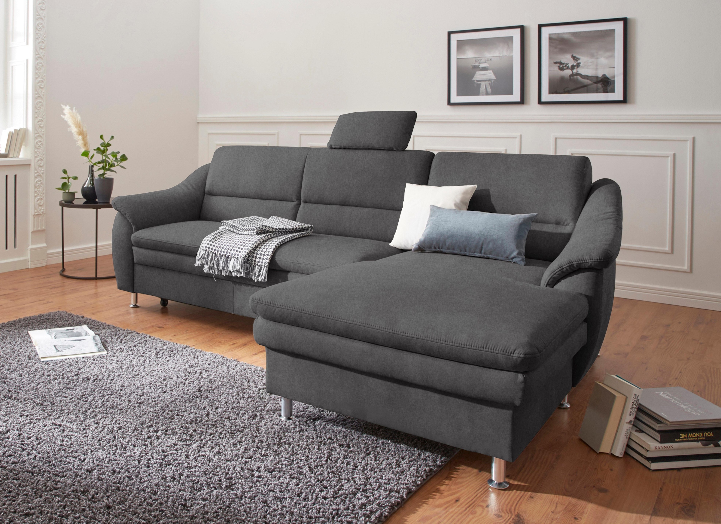 sit&more Ecksofa »Cardoso L-Form«, mit Federkern, wahlweise mit Bettfunktion