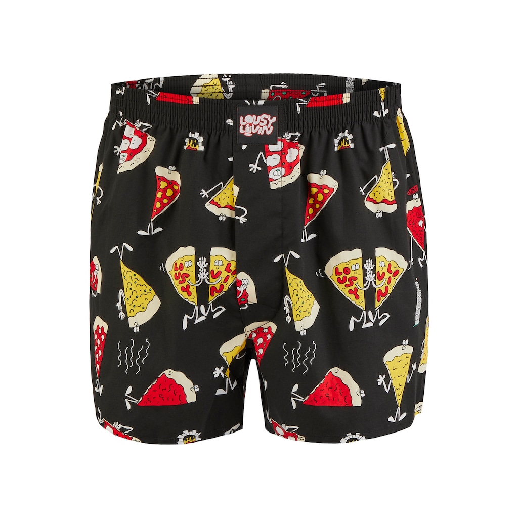 Lousy Livin Boxershorts »Pizza & Chilli«, mit buntem Allover-Print