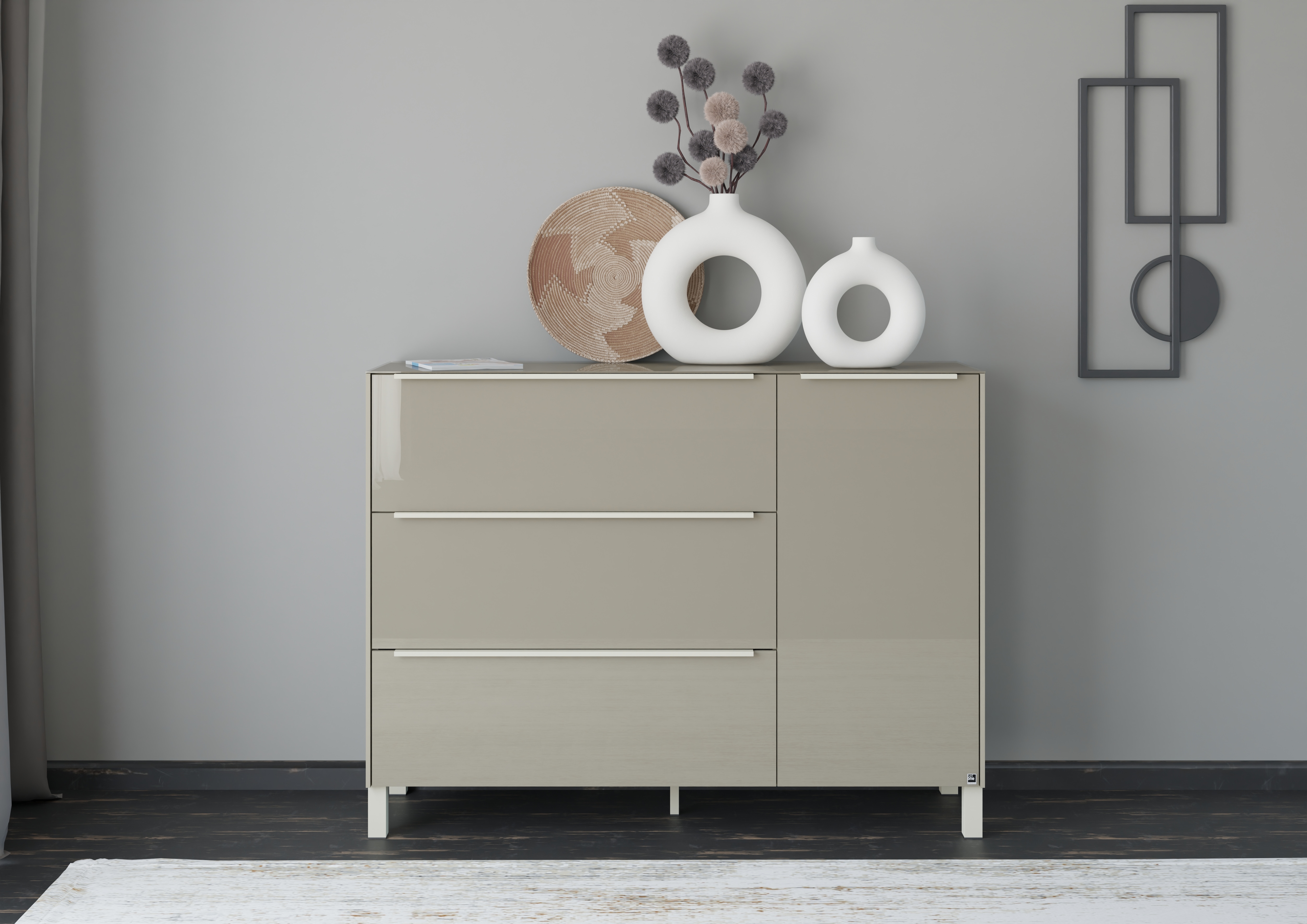 set one by Musterring Sideboard "Reno" 1 Stk. tlg. Mit Vierkantfuß in diversen Farben, 106 cm Höhe & Farbauswahl