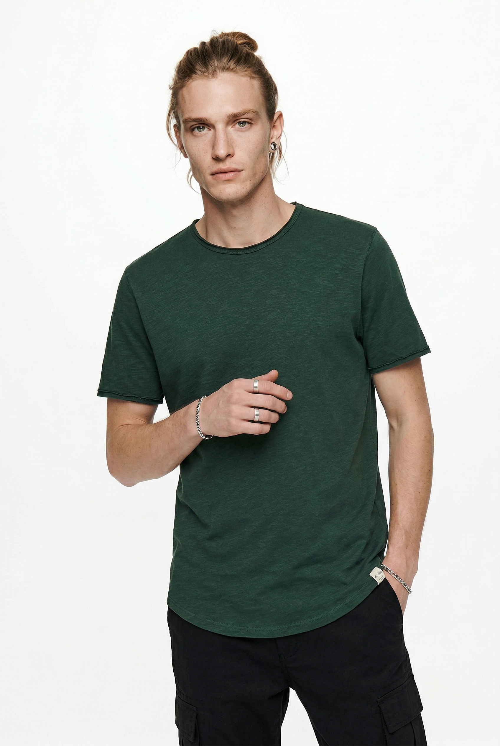ONLY & SONS "ONSBENNE LONGY SS TEE NF 7822 NOOS" Baumwolle, lang geschnitten
