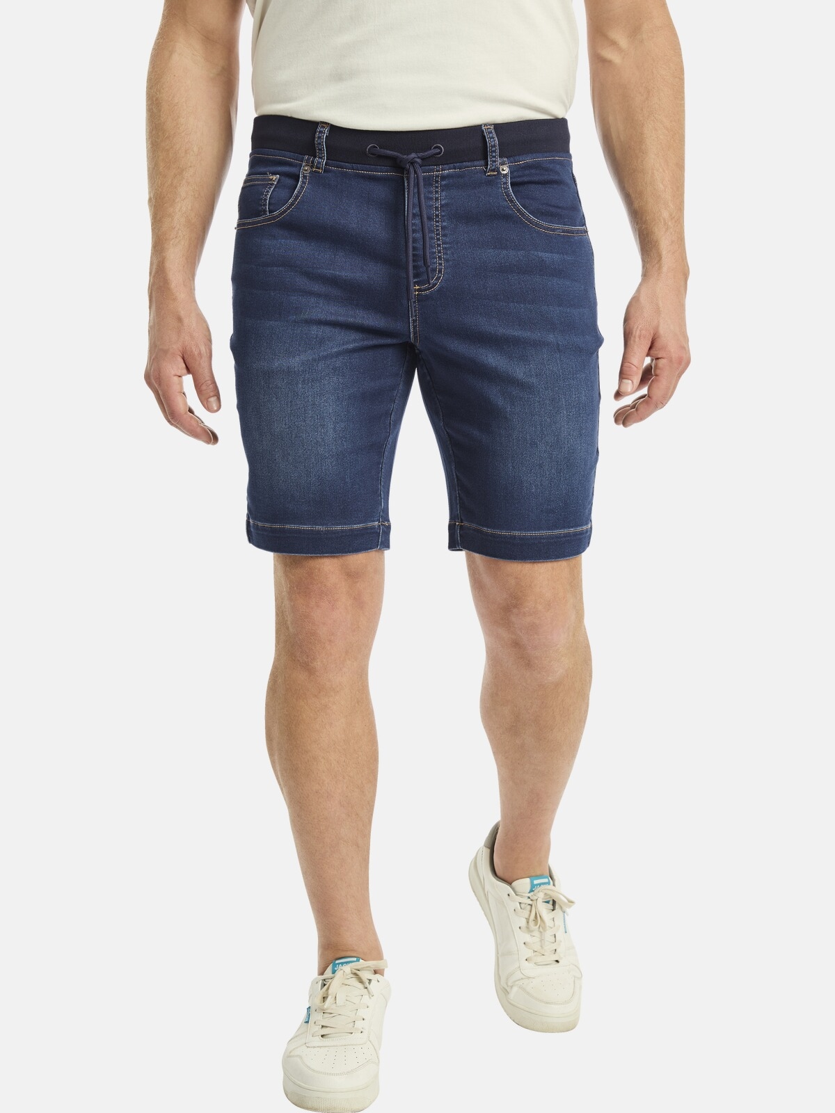 Jan Vanderstorm Shorts "Jeansshort GULLBRAND", (1 tlg.), mit Bund aus Strick