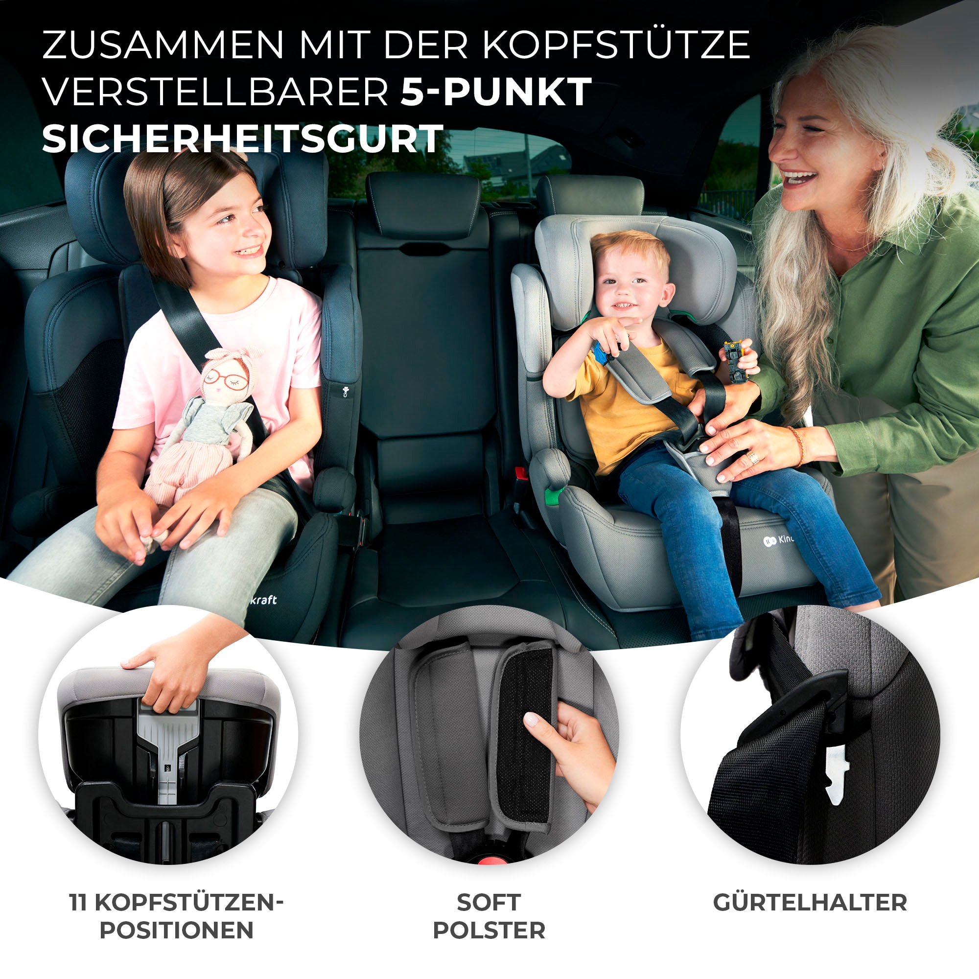Kinderkraft Autokindersitz »COMFORT UP i-Size« Klasse I / II / III (9-36 kg) mit herausnehmbarem modularen Einsatz